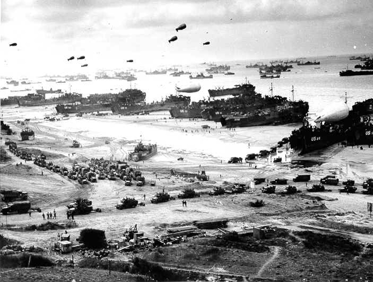 '- HANDOUT FILE PHOTO TAKEN JUN1944 - Omaha Beach secured after D-Day, 1944. [Russian President Vladi..