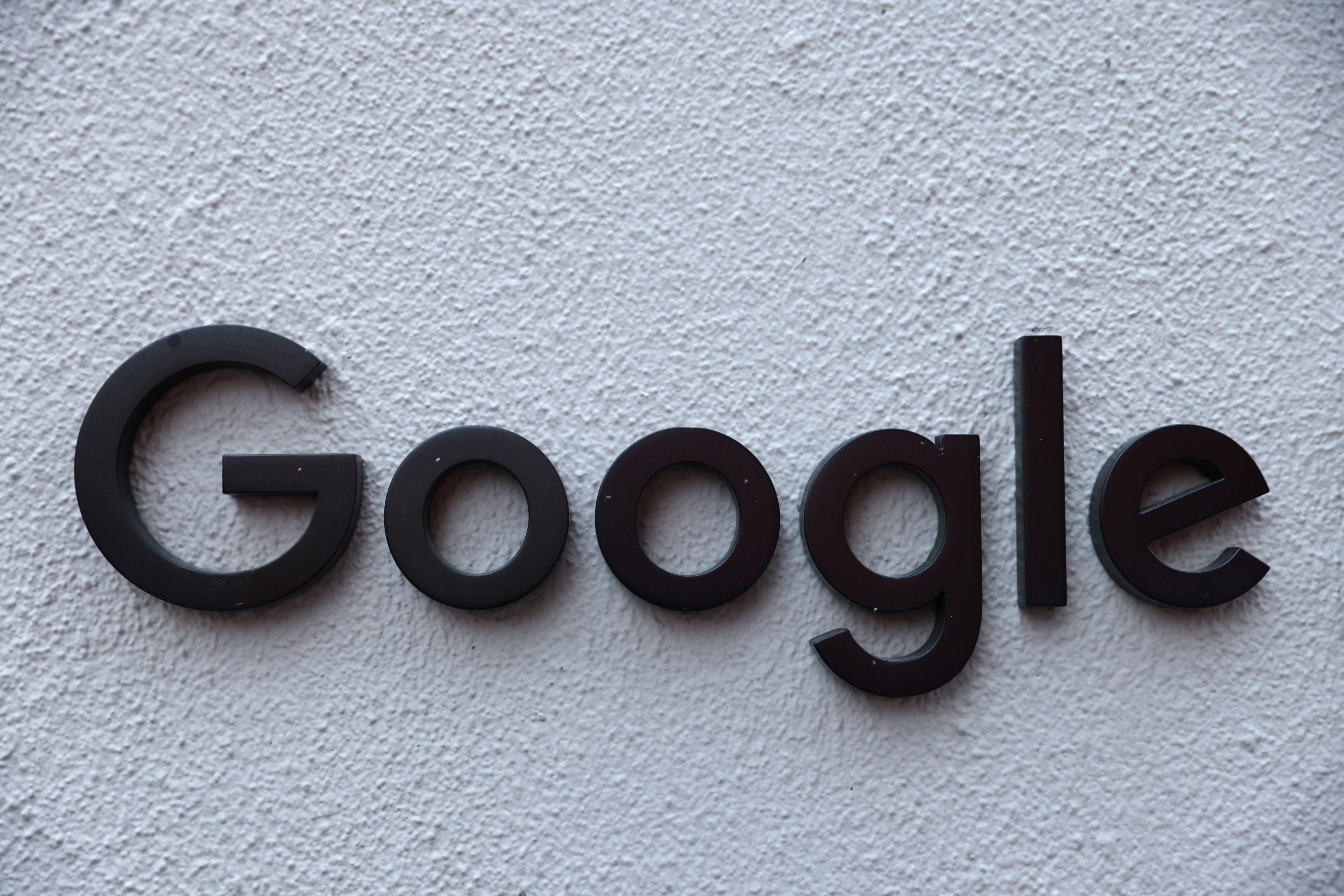 The logo for Google LLC is seen at the Google Store Chelsea in Manhattan, New York City, November 17, 2021. REUTERS/Andrew Kelly