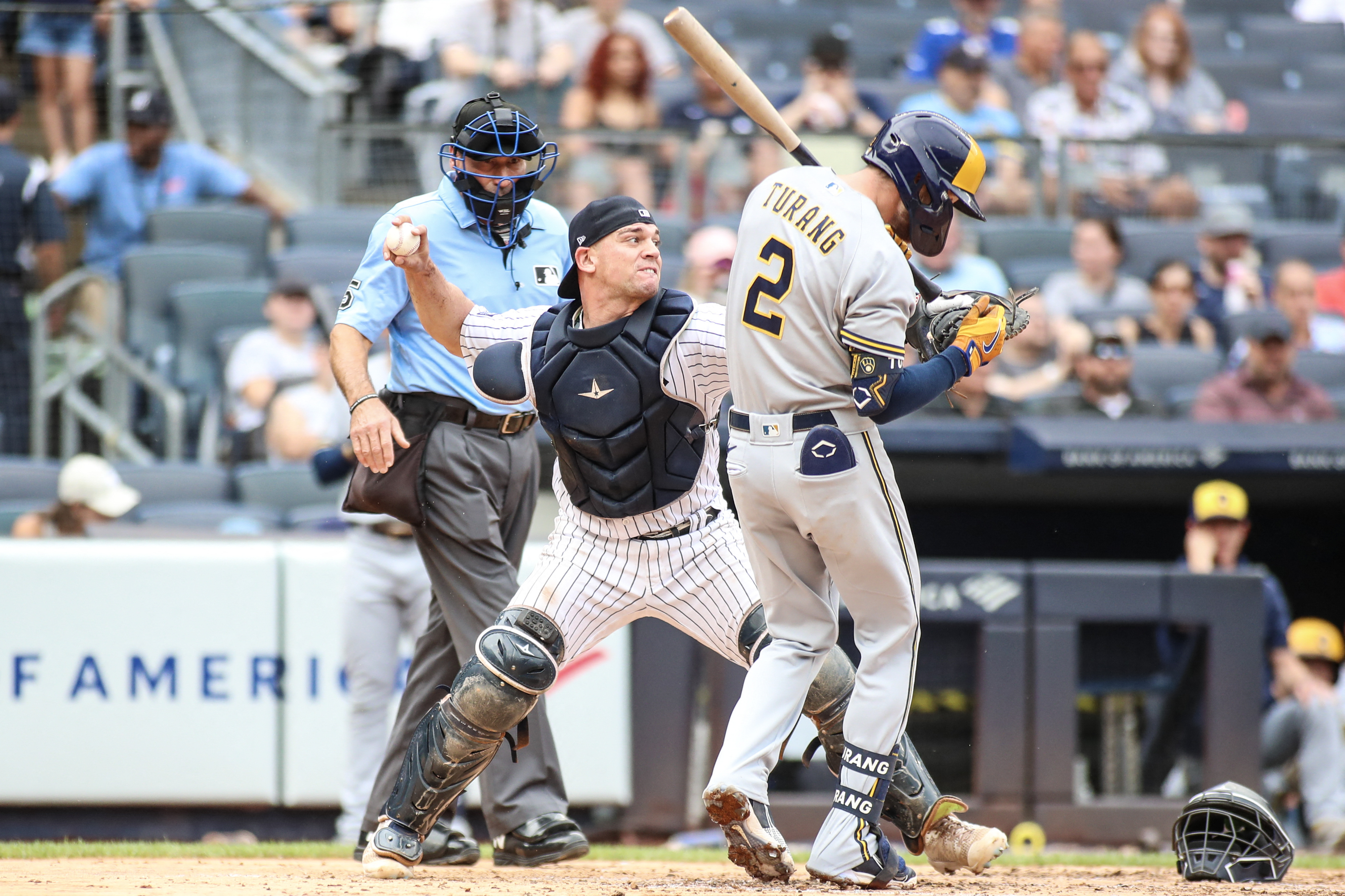 Yankees end Brewers' no-hit bid in 11th, win game in 13th