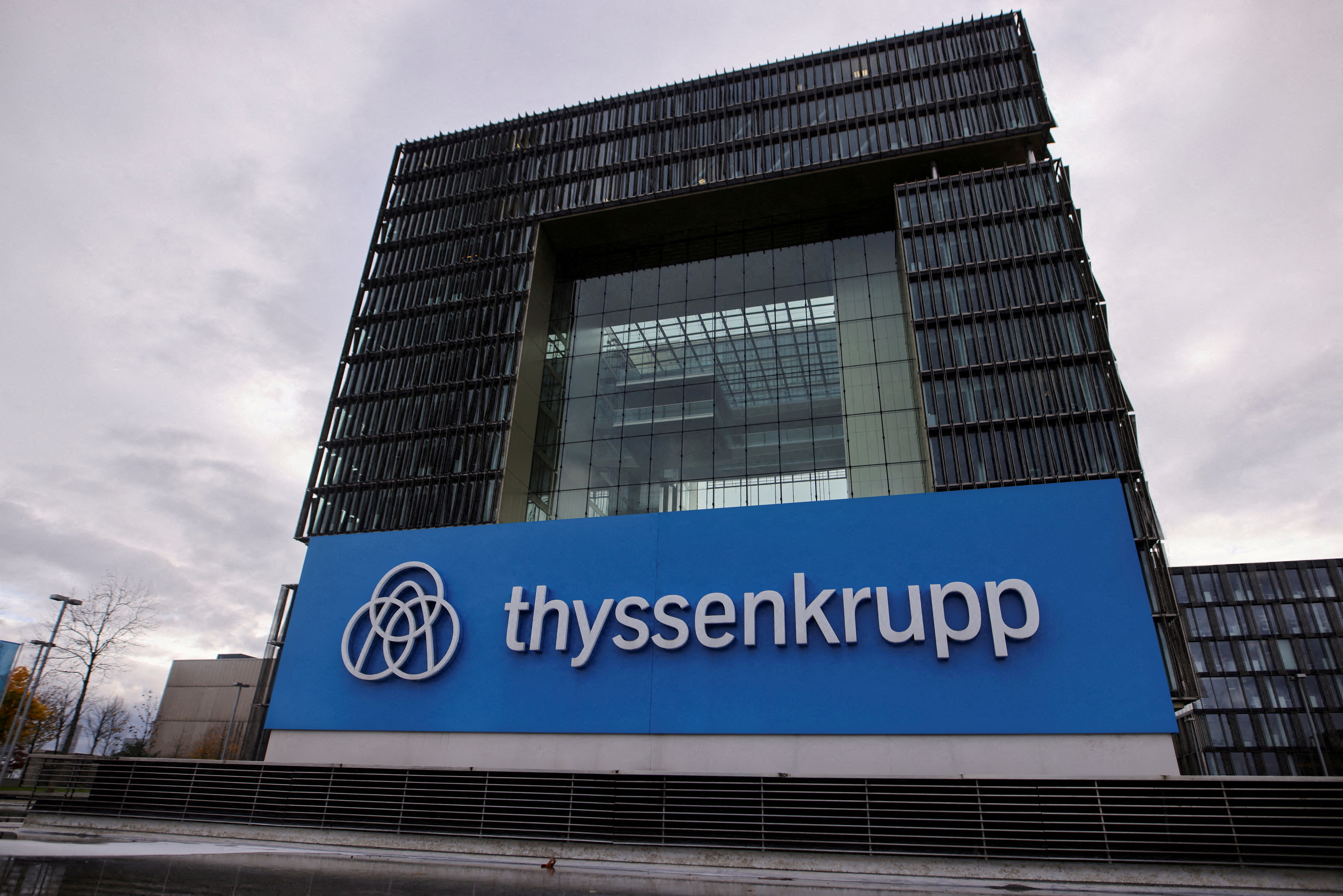 FILE PHOTO: A general view of the ThyssenKrupp headquarters in Essen