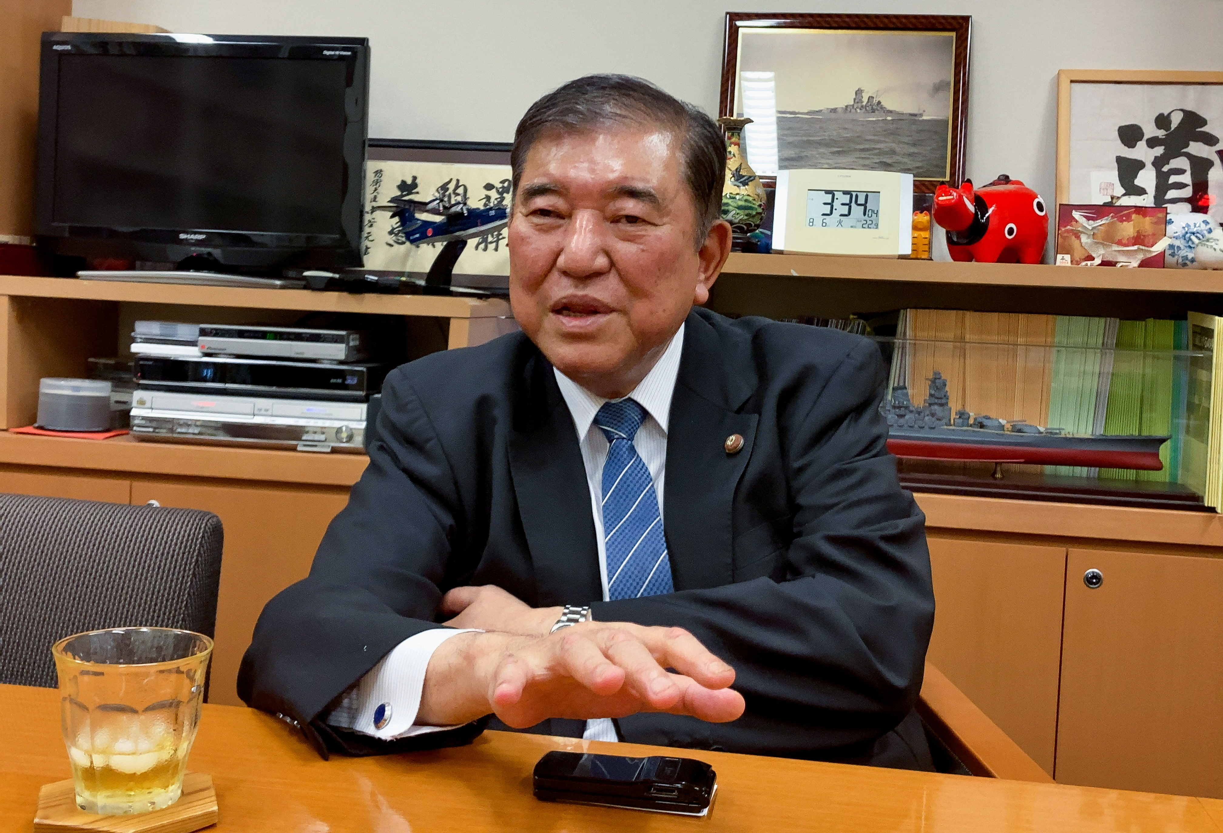 Shigeru Ishiba of Japan's LDP gives interview in Tokyo