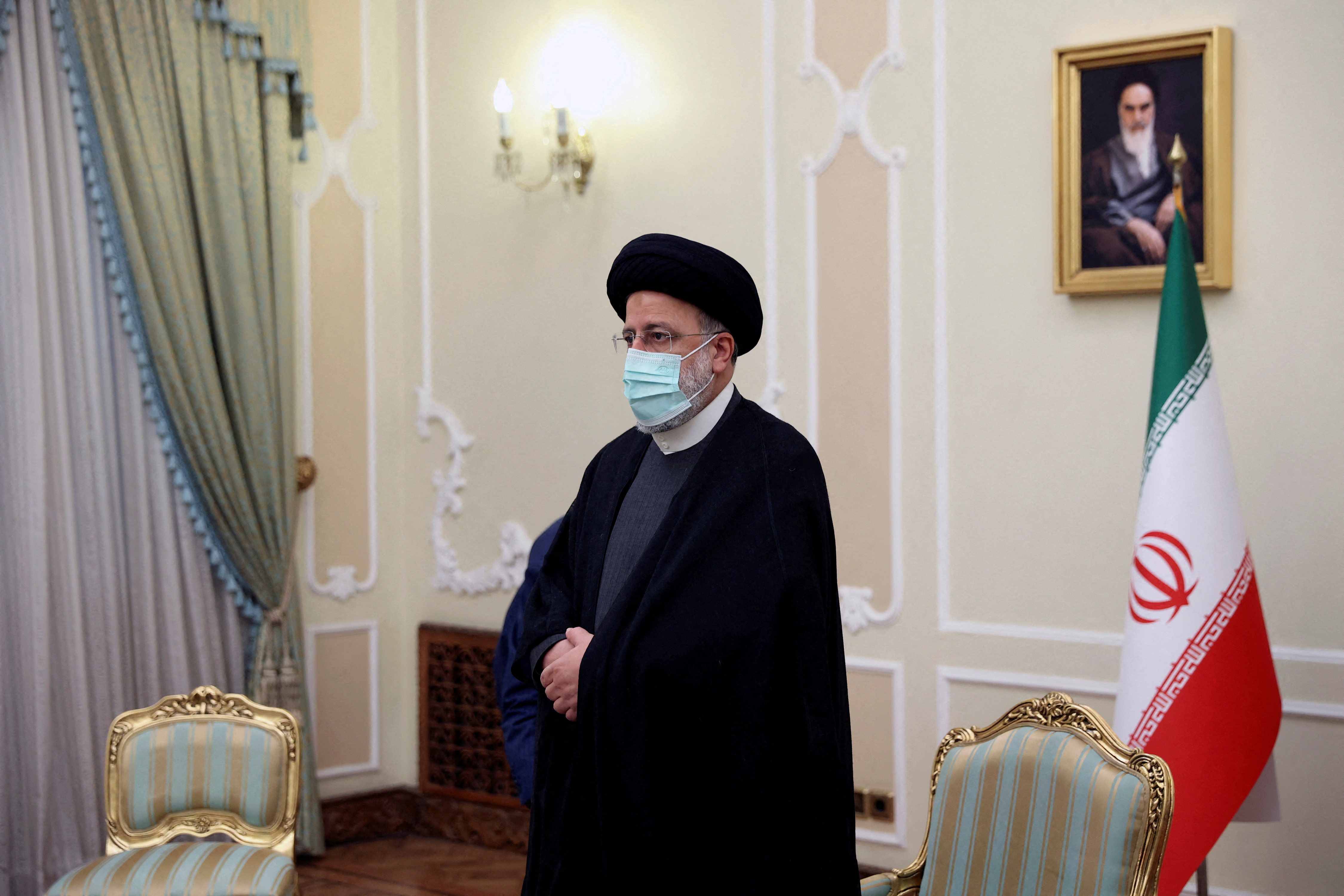 Iran's President Ebrahim Raisi meets Syria's Foreign Minister Faisal Mekdad in Tehran