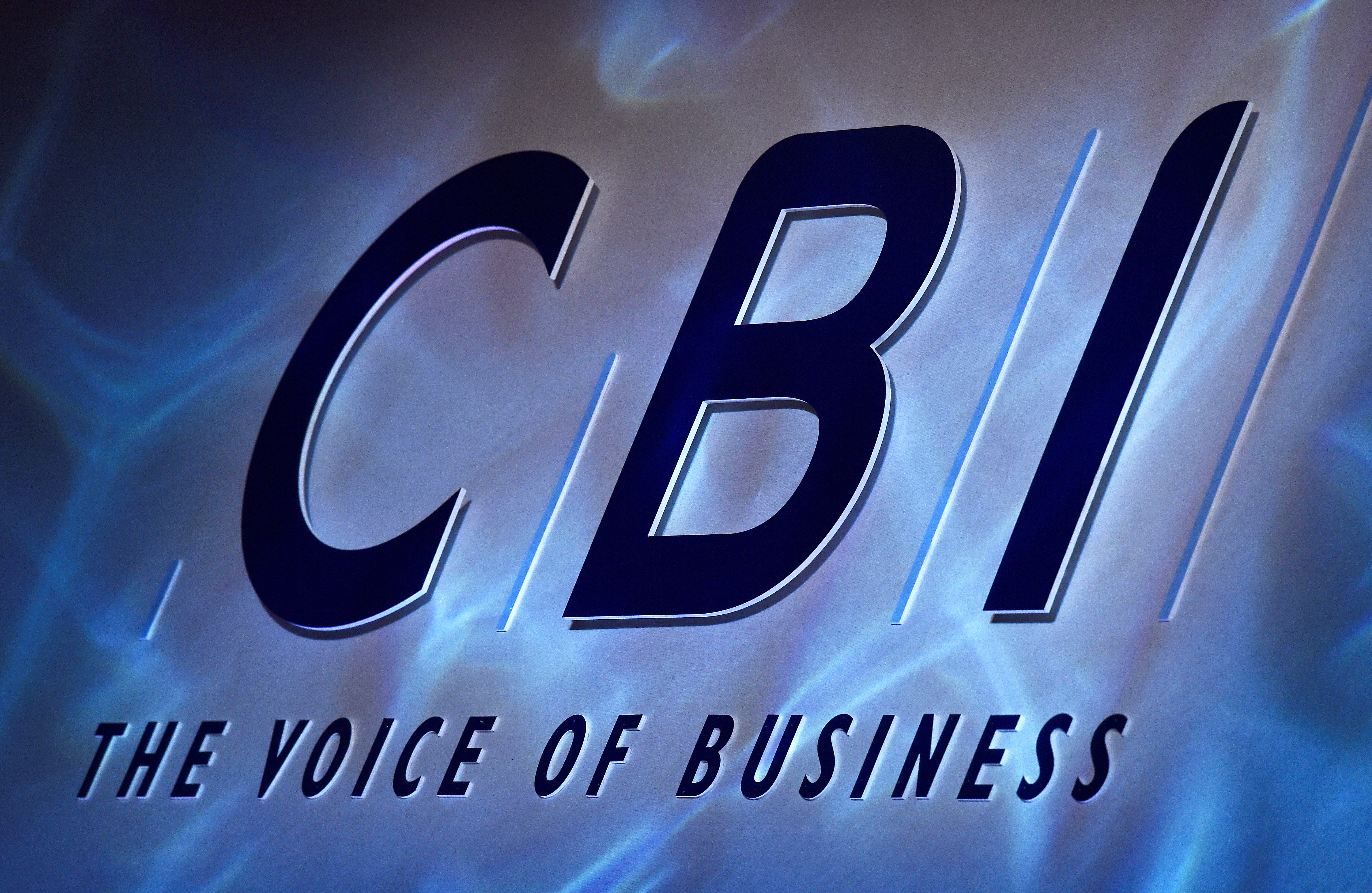 A Confederation of British Industry (CBI) logo is seen during their annual conference in London
