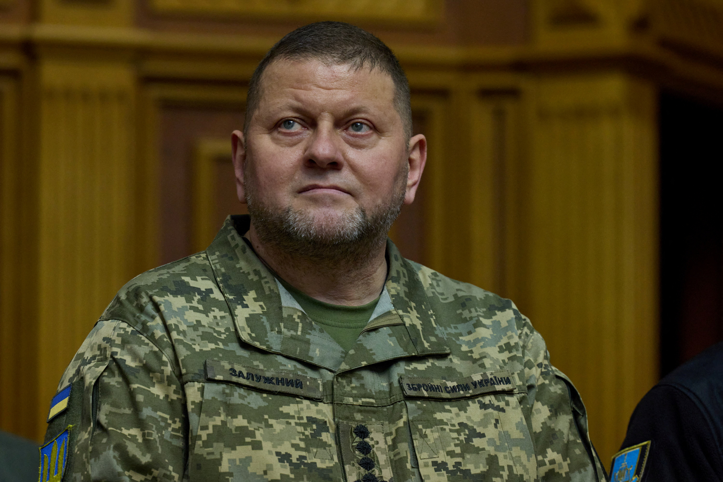 Commander in Chief of the Ukrainian armed Forces Zaluzhnyi attends a session of the Parliament in Kyiv