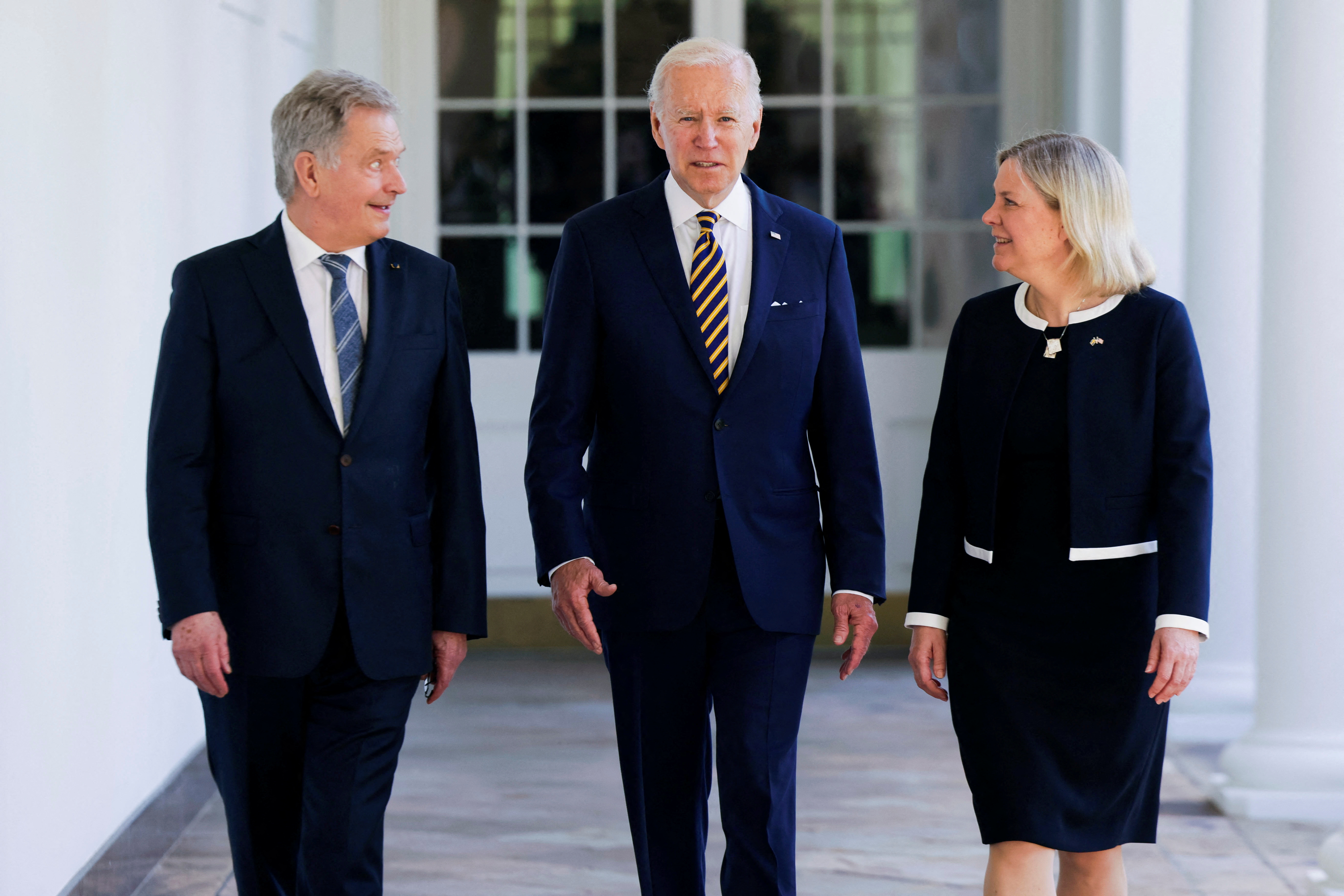 U.S. President Biden meets with Sweden's Prime Minister Andersson and Finland's President Niinisto in Washington