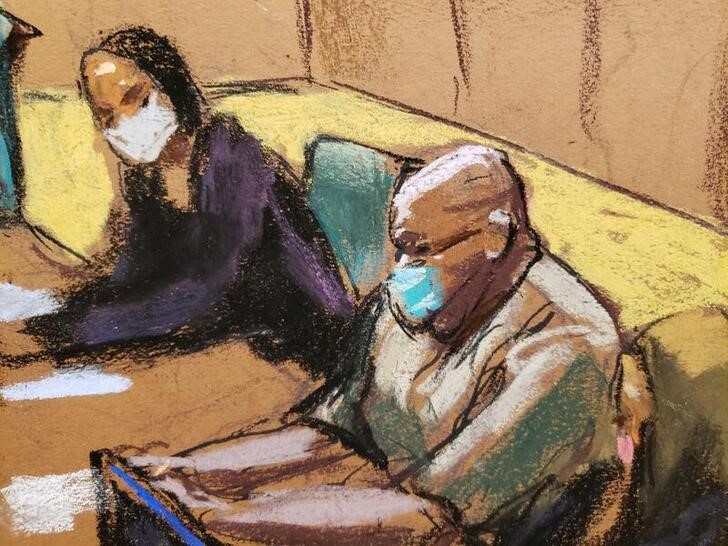 Frank James, the suspect in the Brooklyn subway shooting, appears during his court hearing in New York City