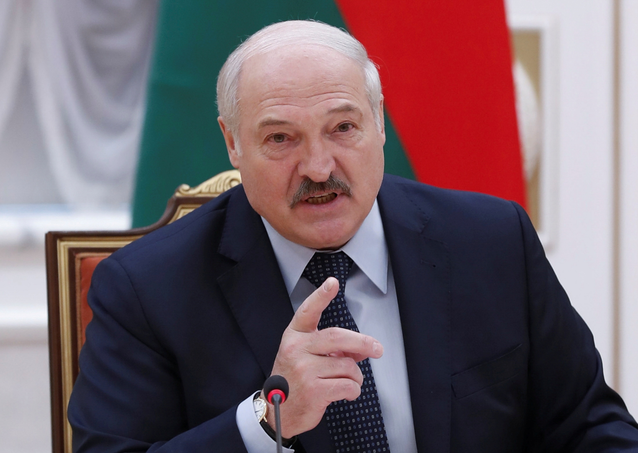 Belarusian President Alexander Lukashenko speaks at CIS Heads of Government Council in Minsk