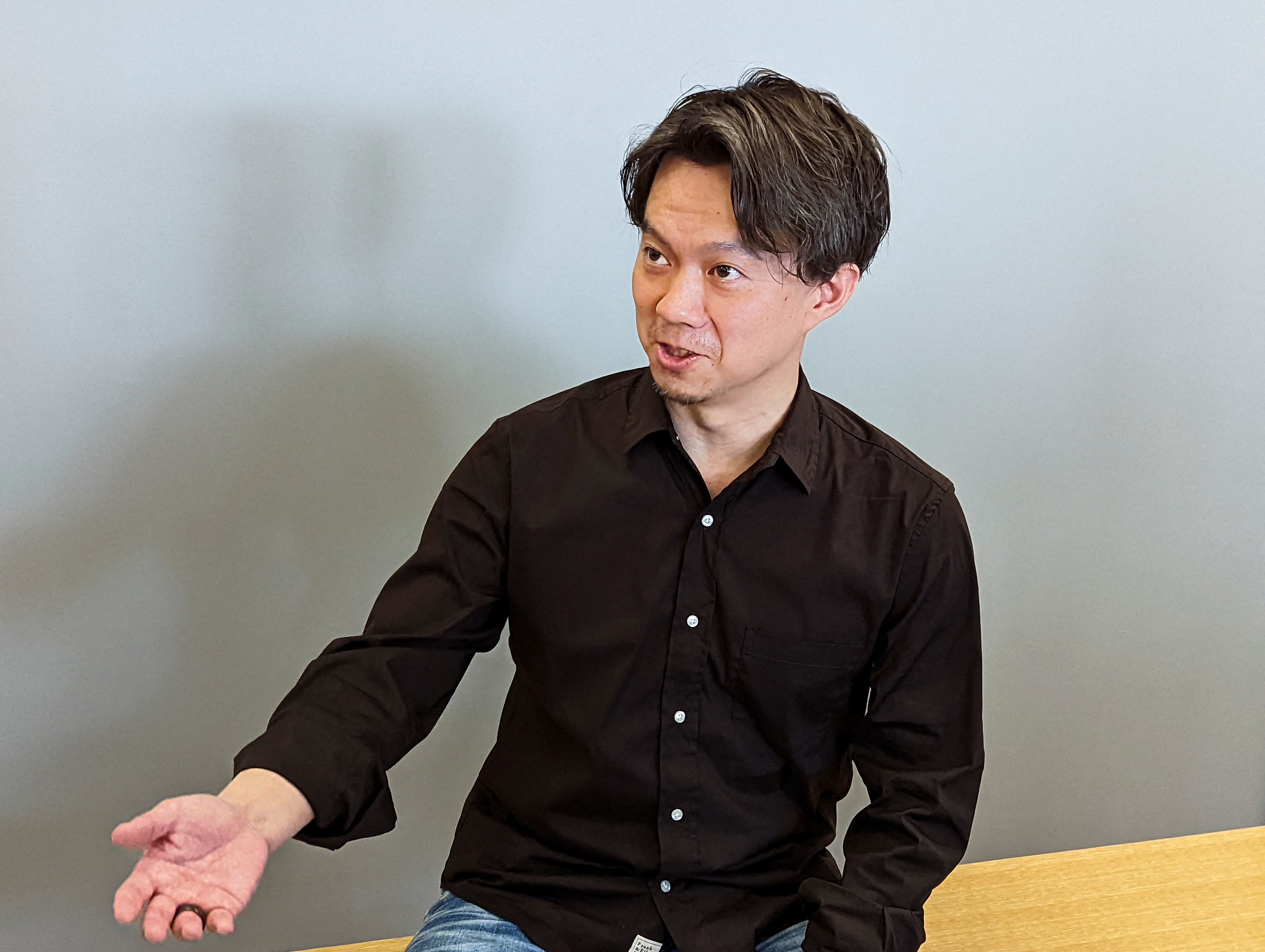 Jun Hasegawa, founder and CEO of Opn talks at the company office in Tokyo