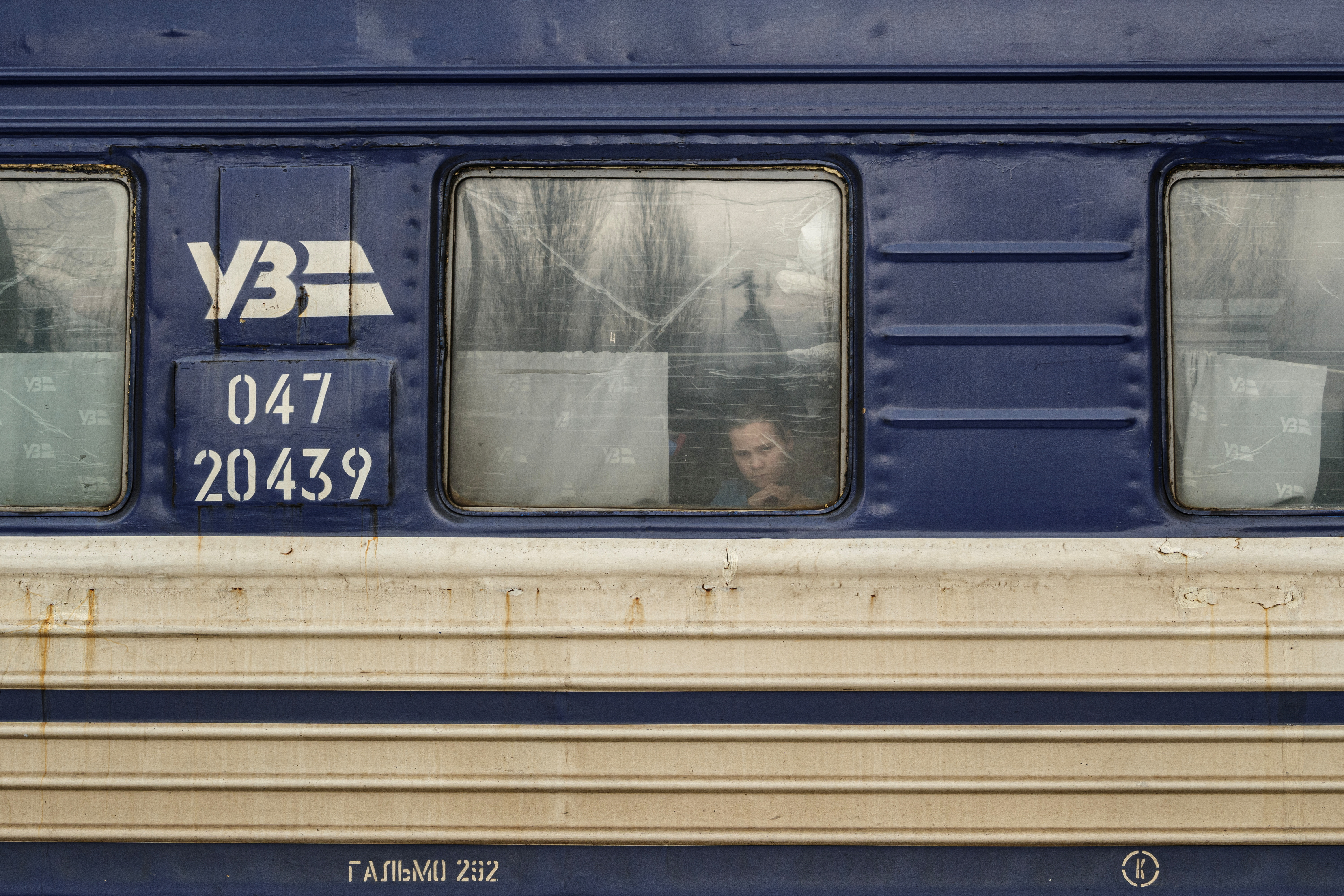 People board an evacuation train in Pokrovsk