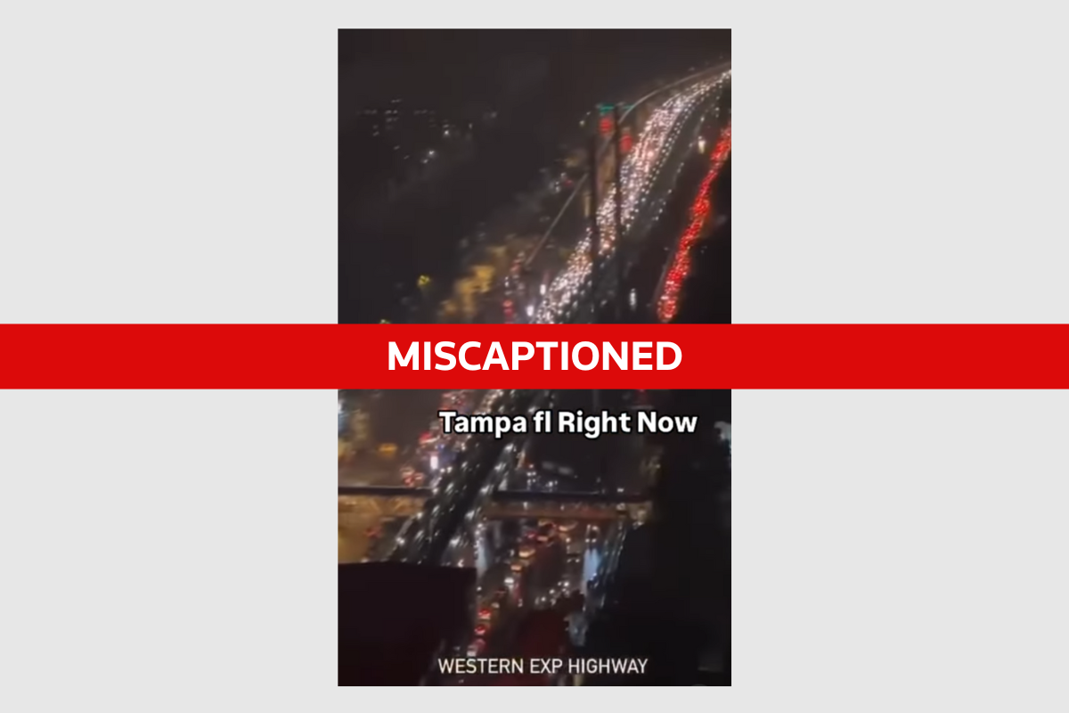 Fact Check Video of traffic jam on flooded highway predates Hurricane