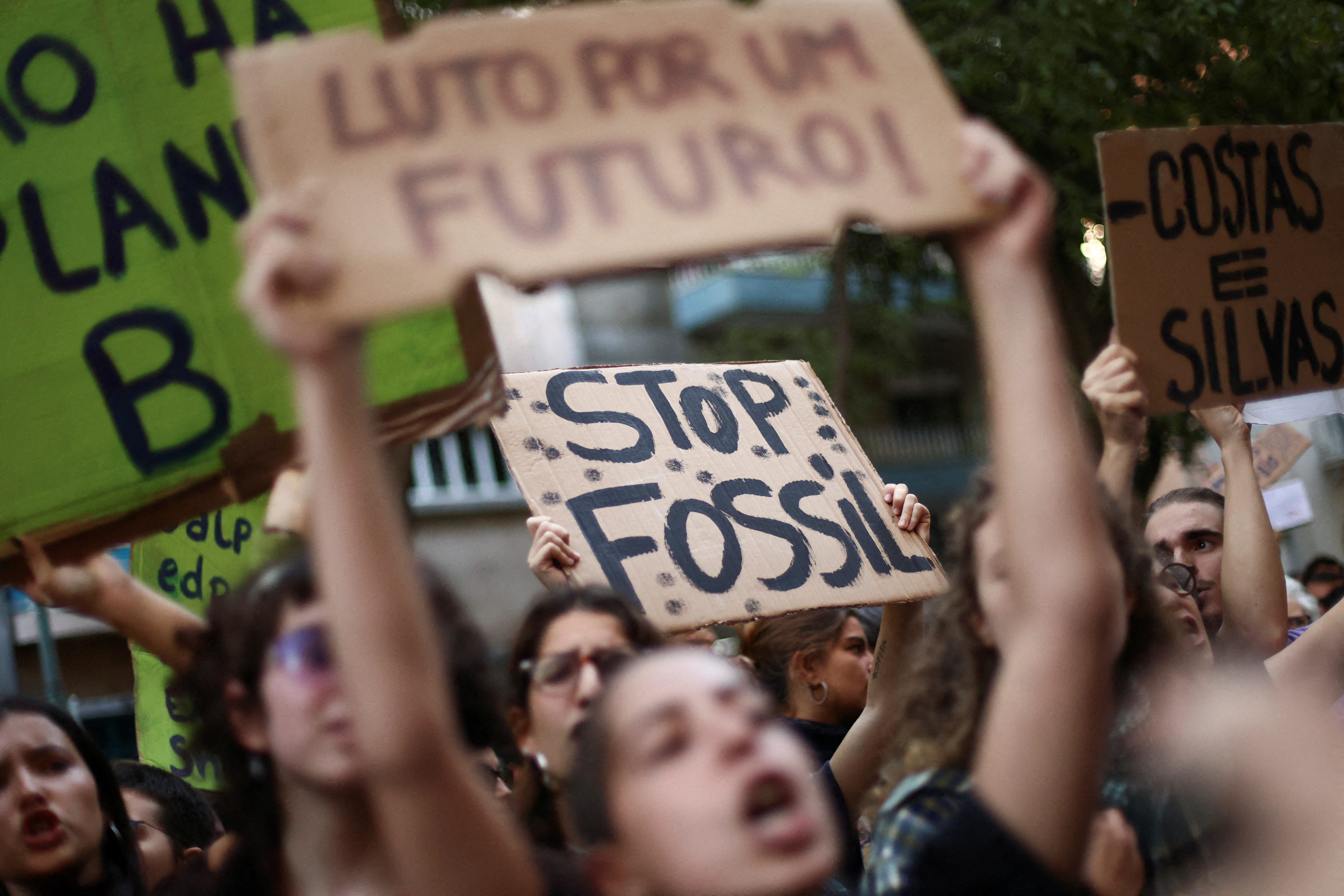 Protest for climate change and against the use of fossil fuels in Lisbon