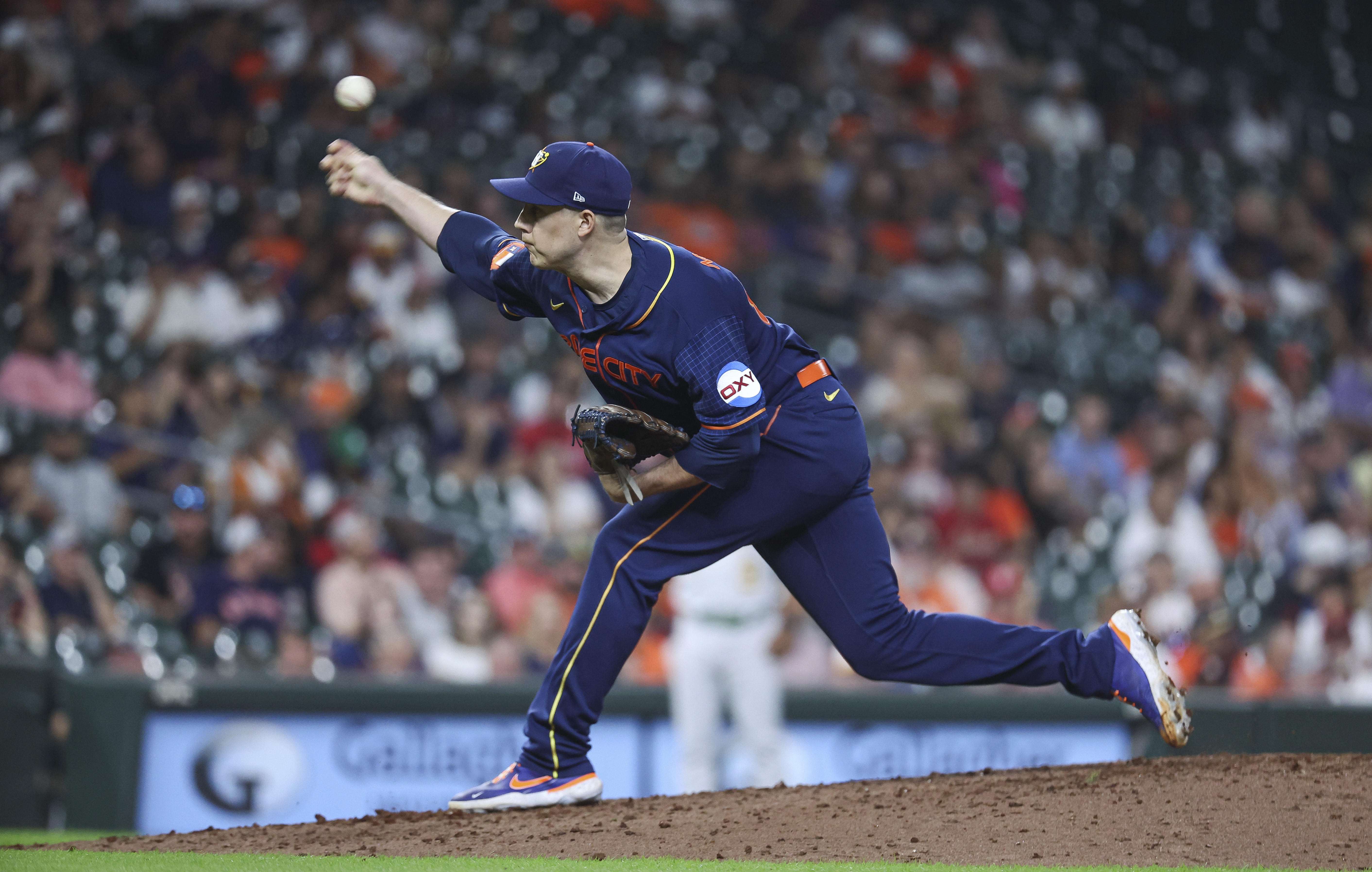 Waldichuk holds Astros hitless in relief, A's launch 3 homers in 4