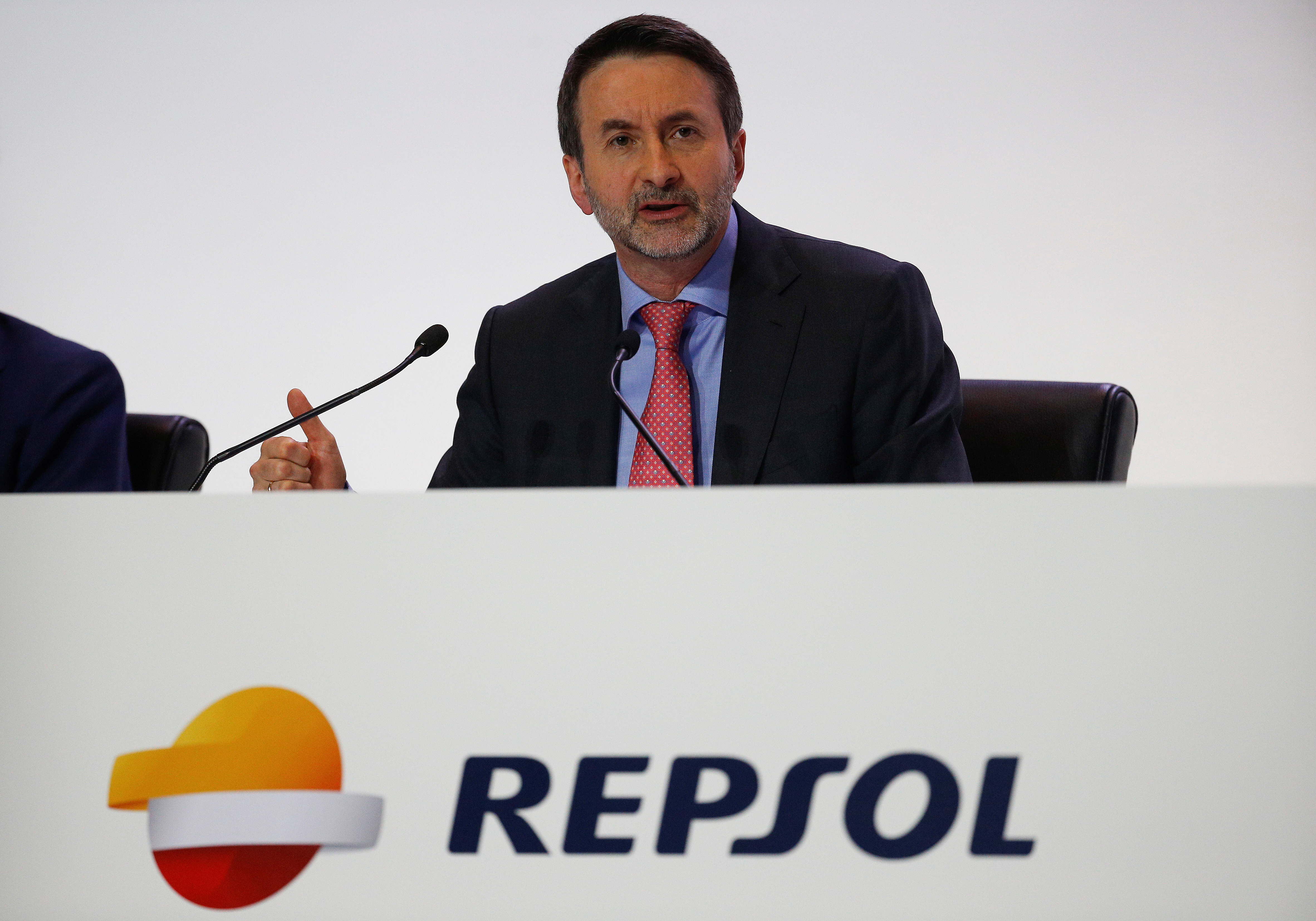Repsol CEO Josu Jon Imaz delivers a speech during the annual shareholders meeting in Madrid