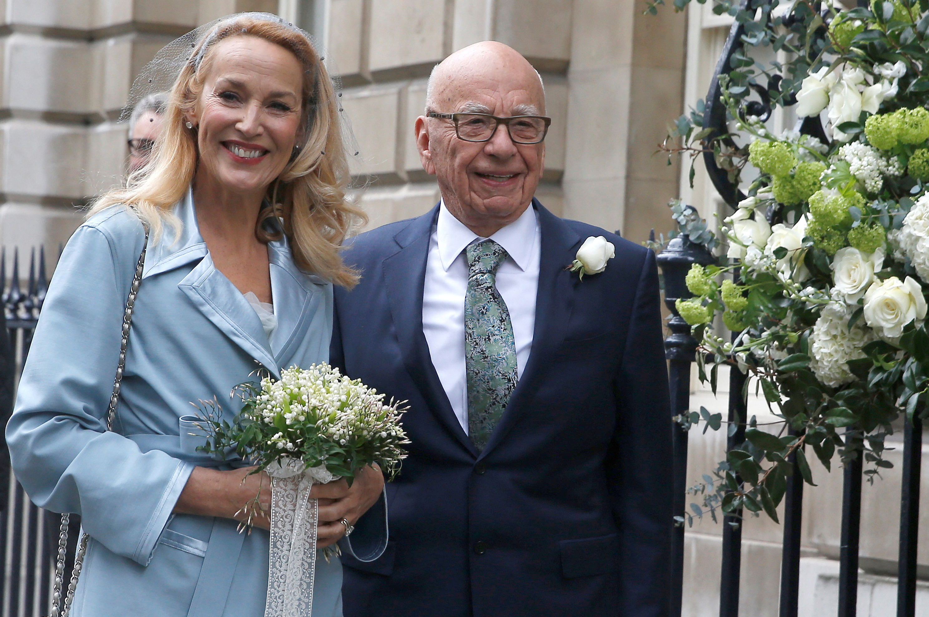 Stylewatch: Jerry Hall and Rupert Murdoch on their wedding day