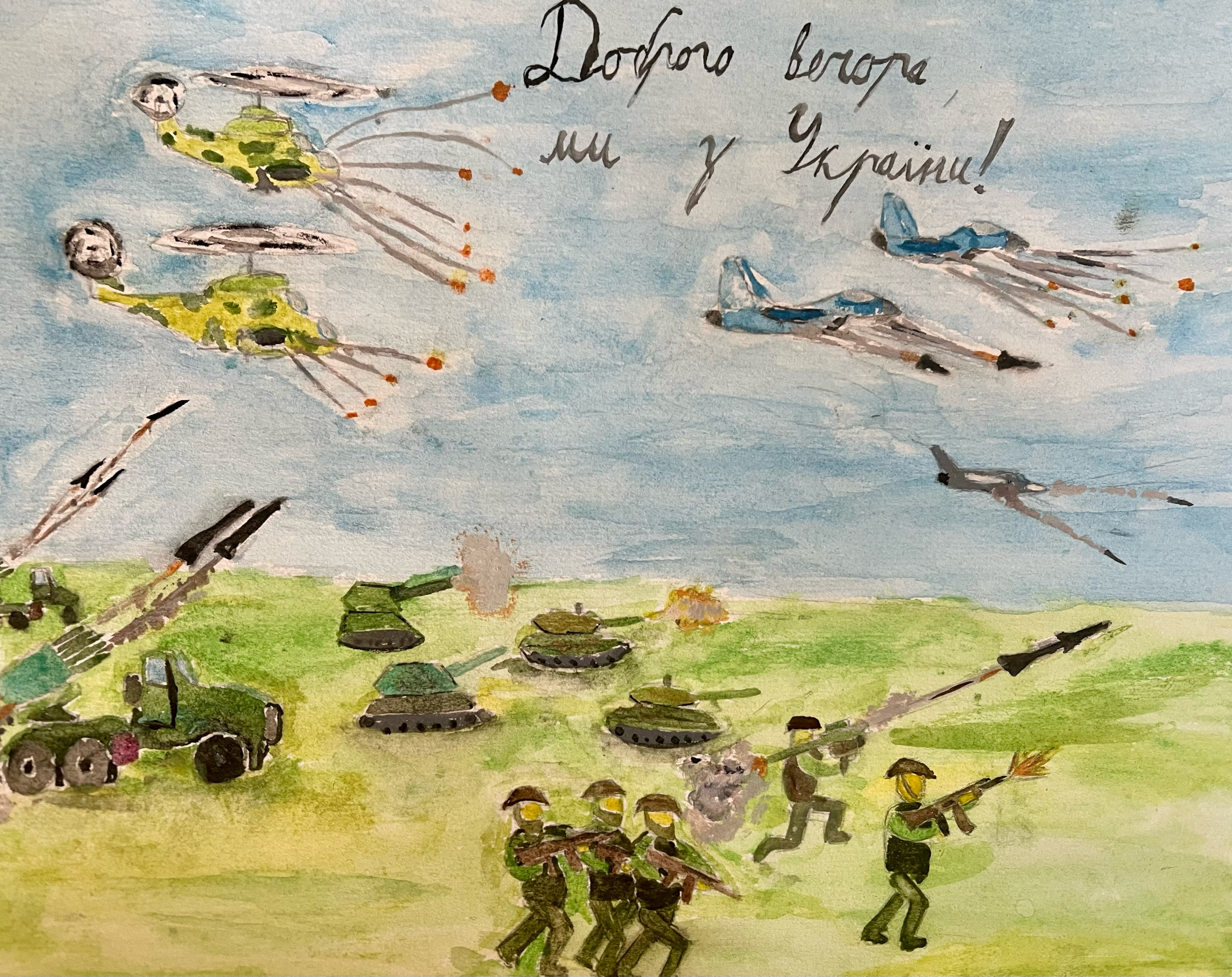 Bombs and dead bodies: Children's drawings haunted by war in Ukraine