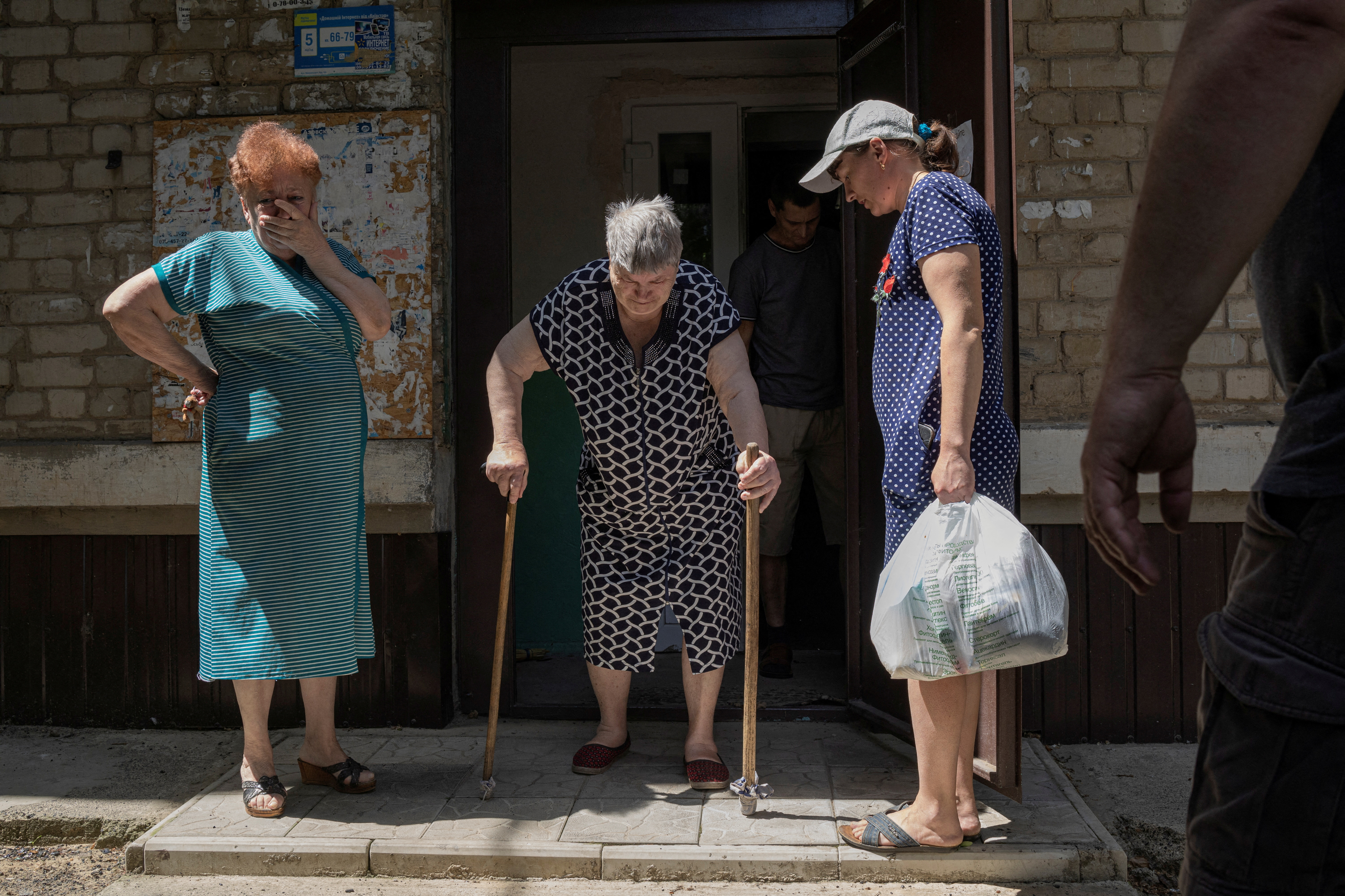 Volunteers from the organisation Vostok SOS bring humanitarian aid and help evacuate civilians from war-affected areas of eastern Ukraine