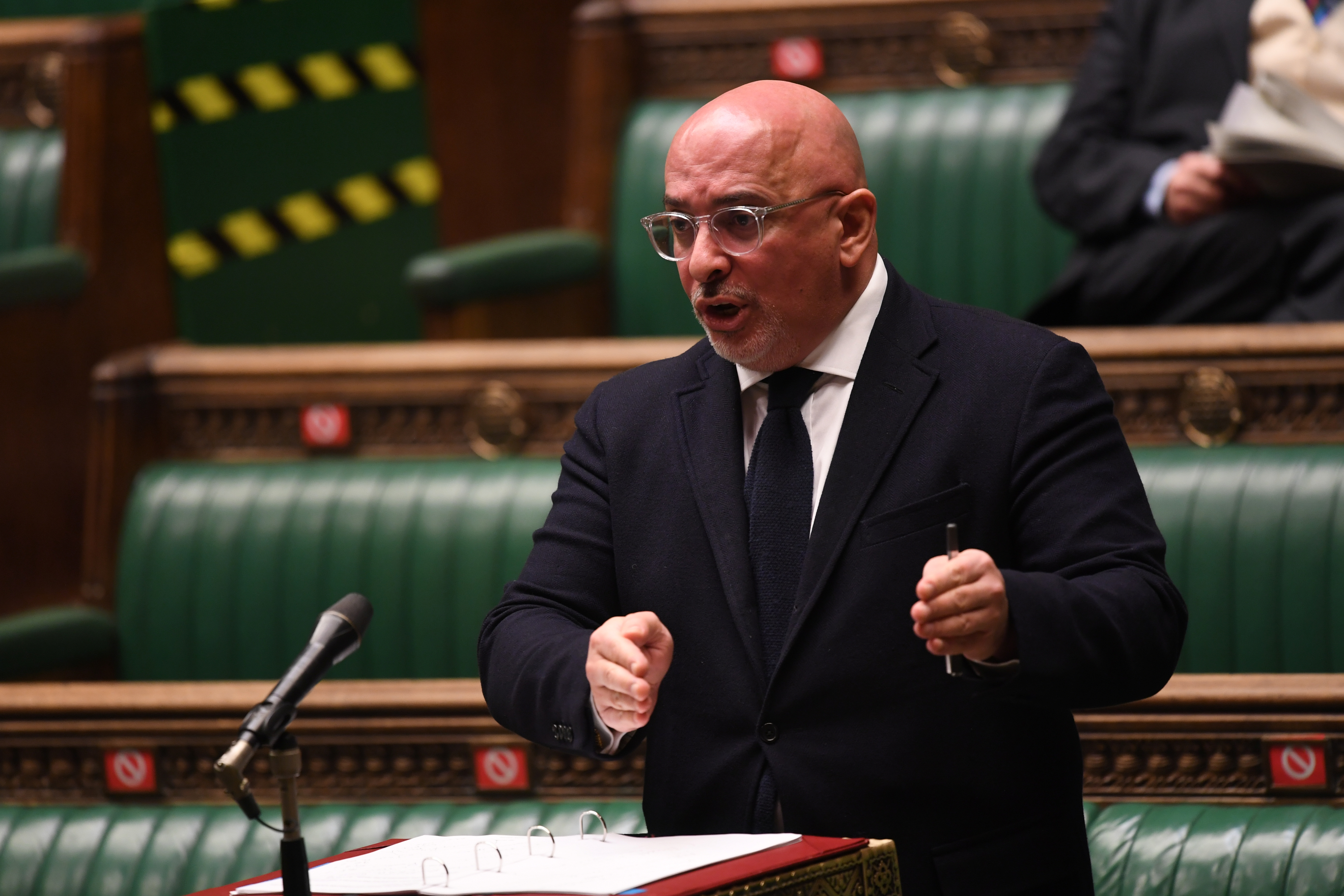 Minister for COVID Vaccine Deployment Nadhim Zahawi speaks at the House of Commons in London