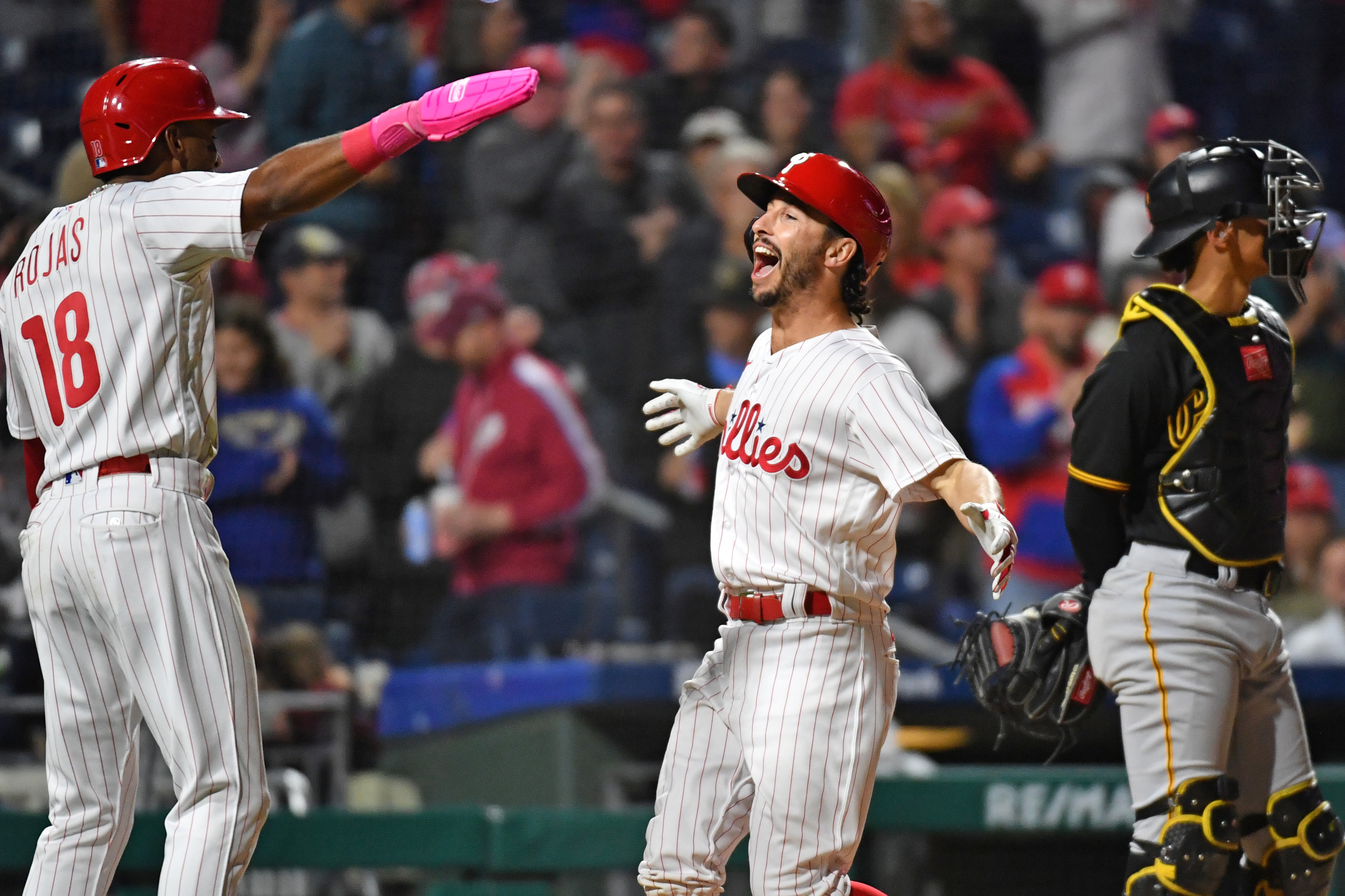 Phillies claw back from five down to best Pirates