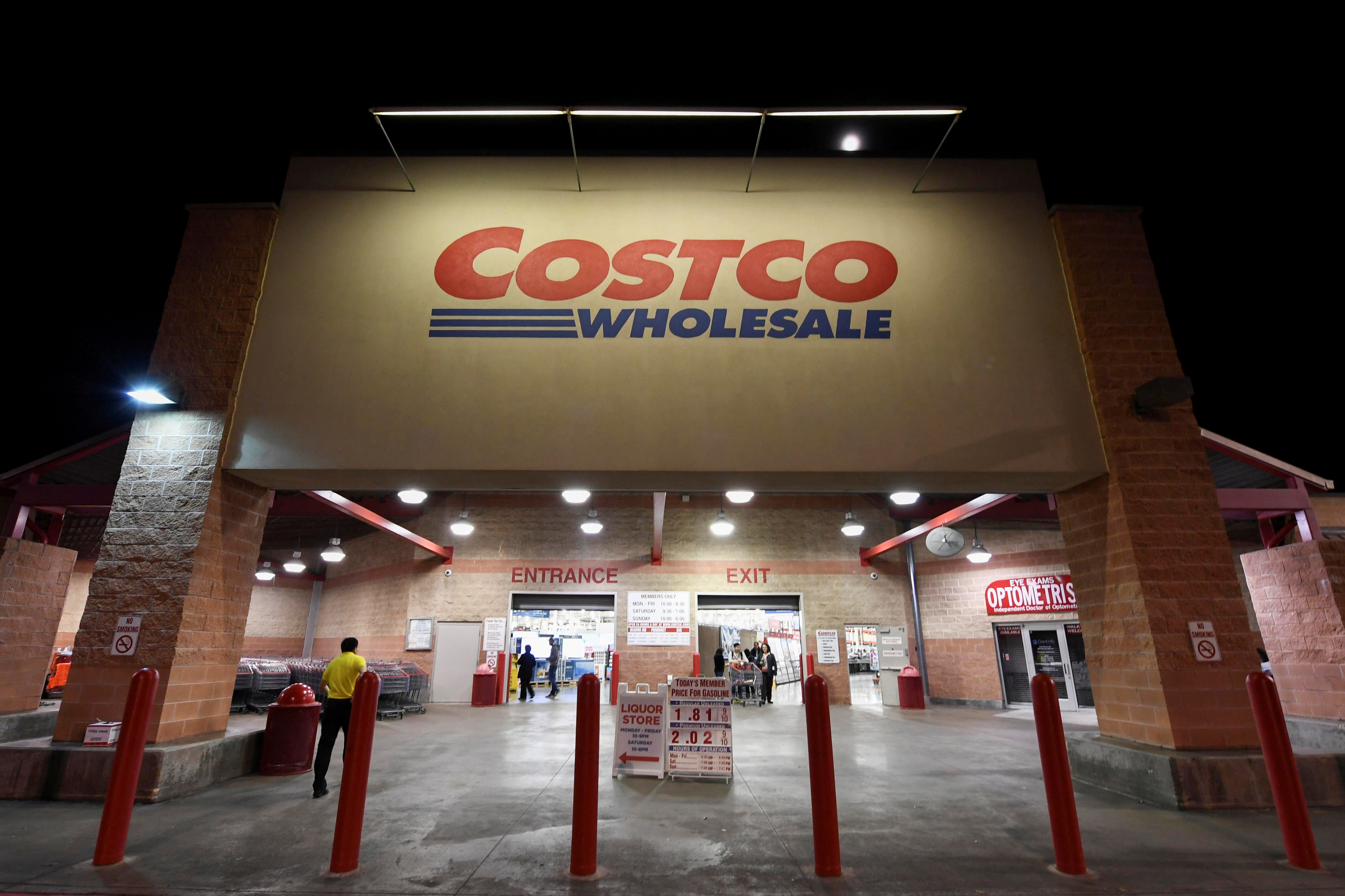 A Costco Wholesale retail club is photographed in Austin, Texas, U.S.