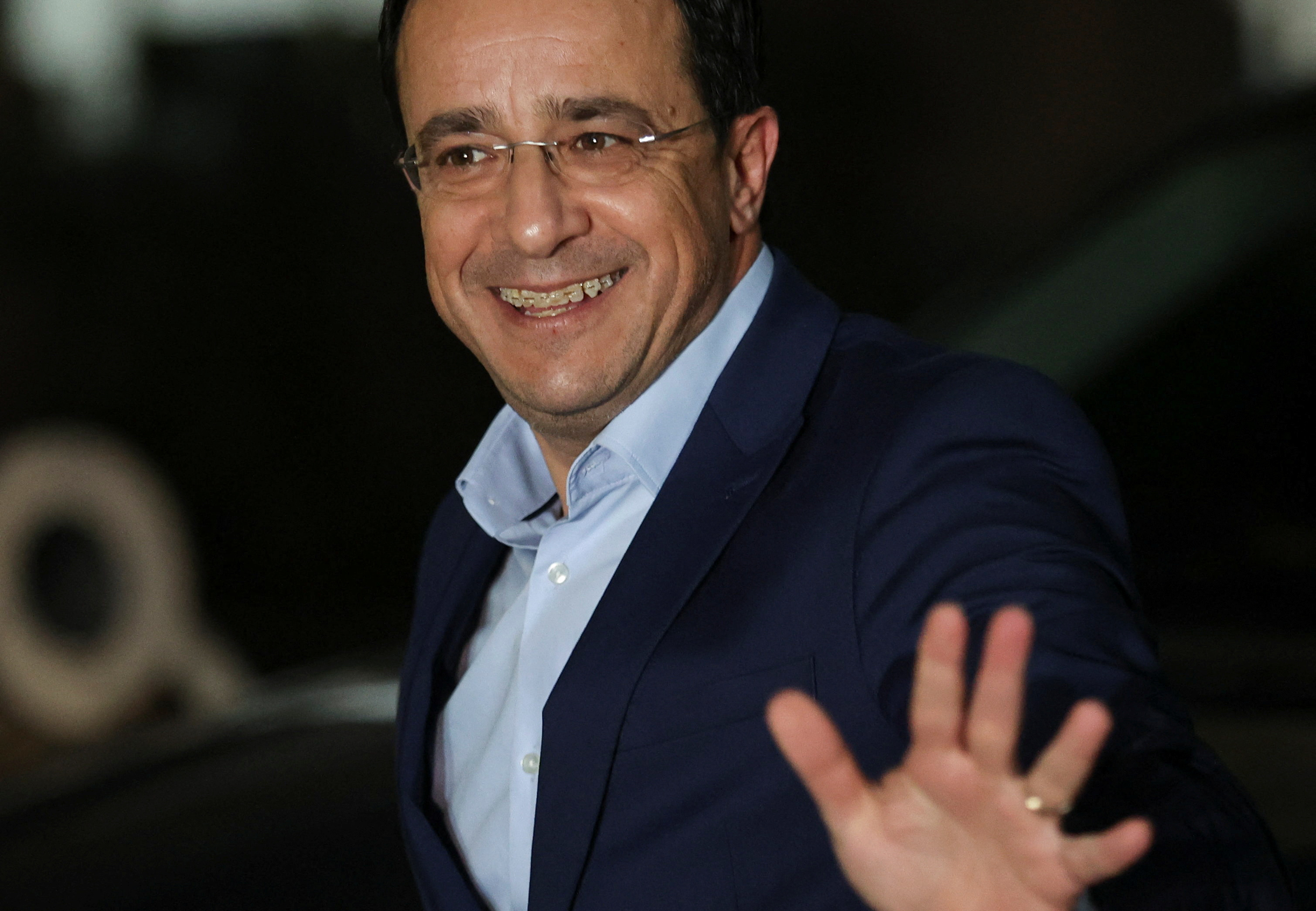 El recién elegido presidente de Chipre, Nikos Christodoulides, llega al Palacio Presidencial de Nicosia
