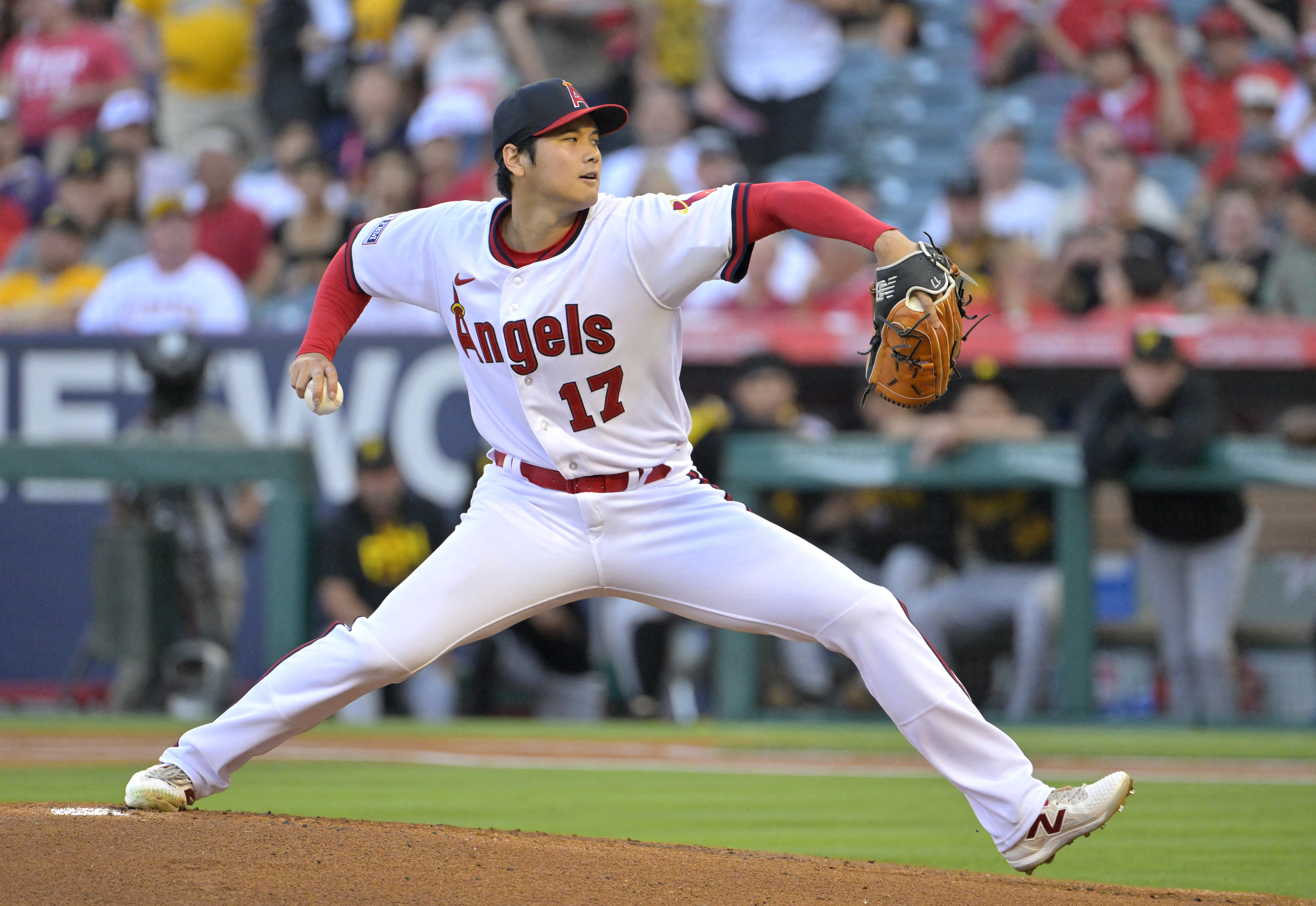 Shohei Ohtani labors on mound, but Angels still top Pirates