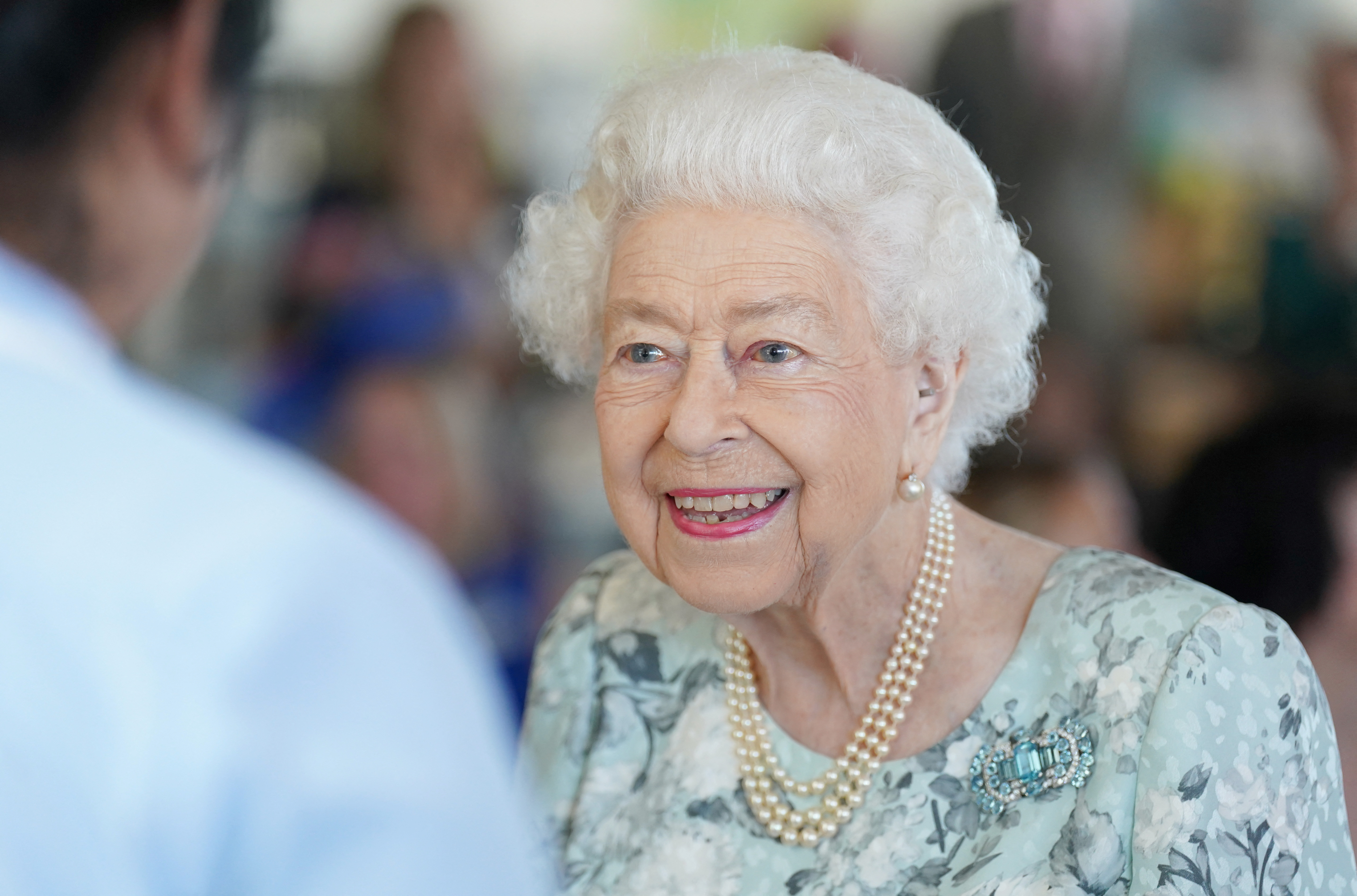 Britain's Queen Elizabeth officially opens the new building at Thames Hospice