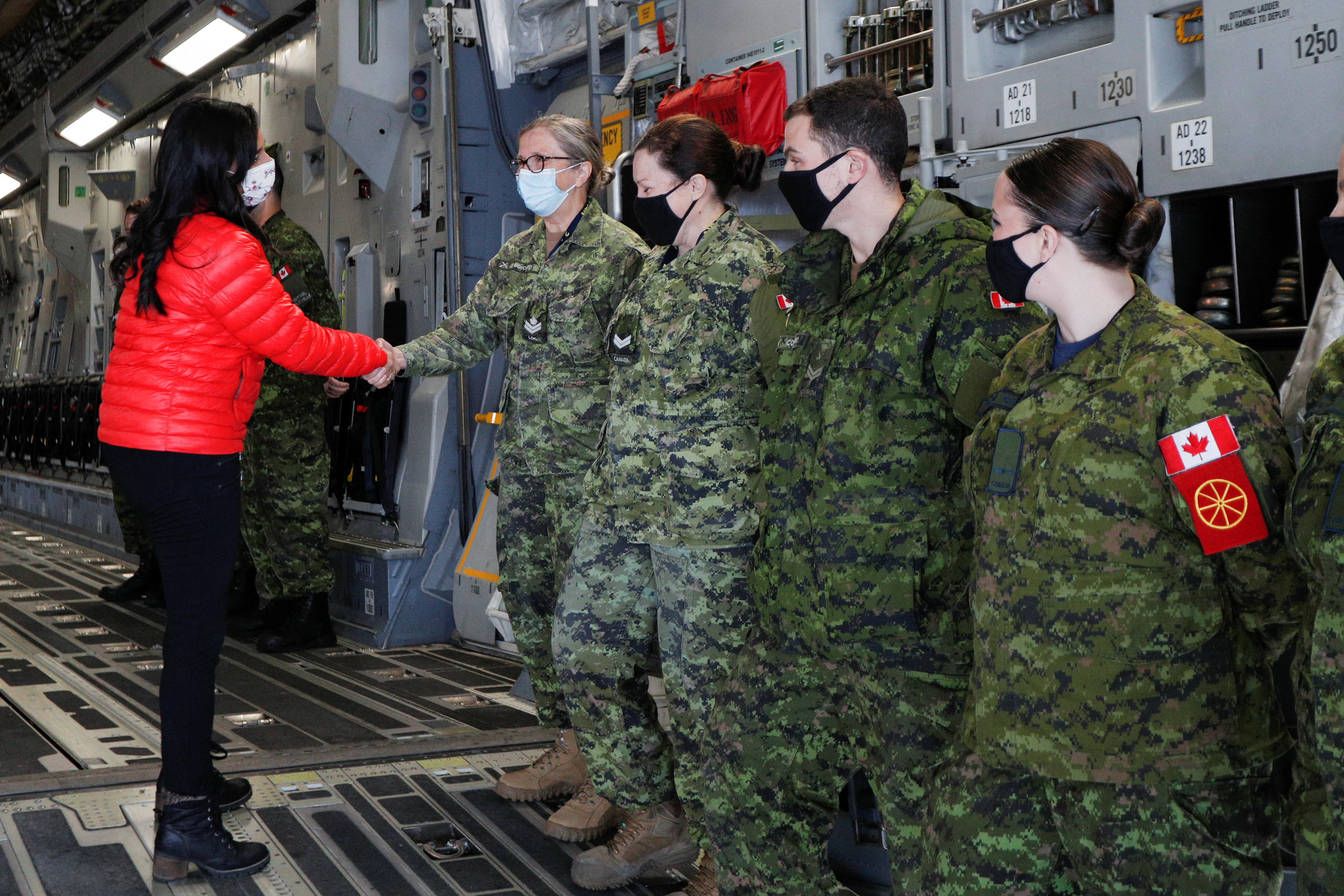 Military aid for Ukraine at Canadian Forces Base Trenton in Trention
