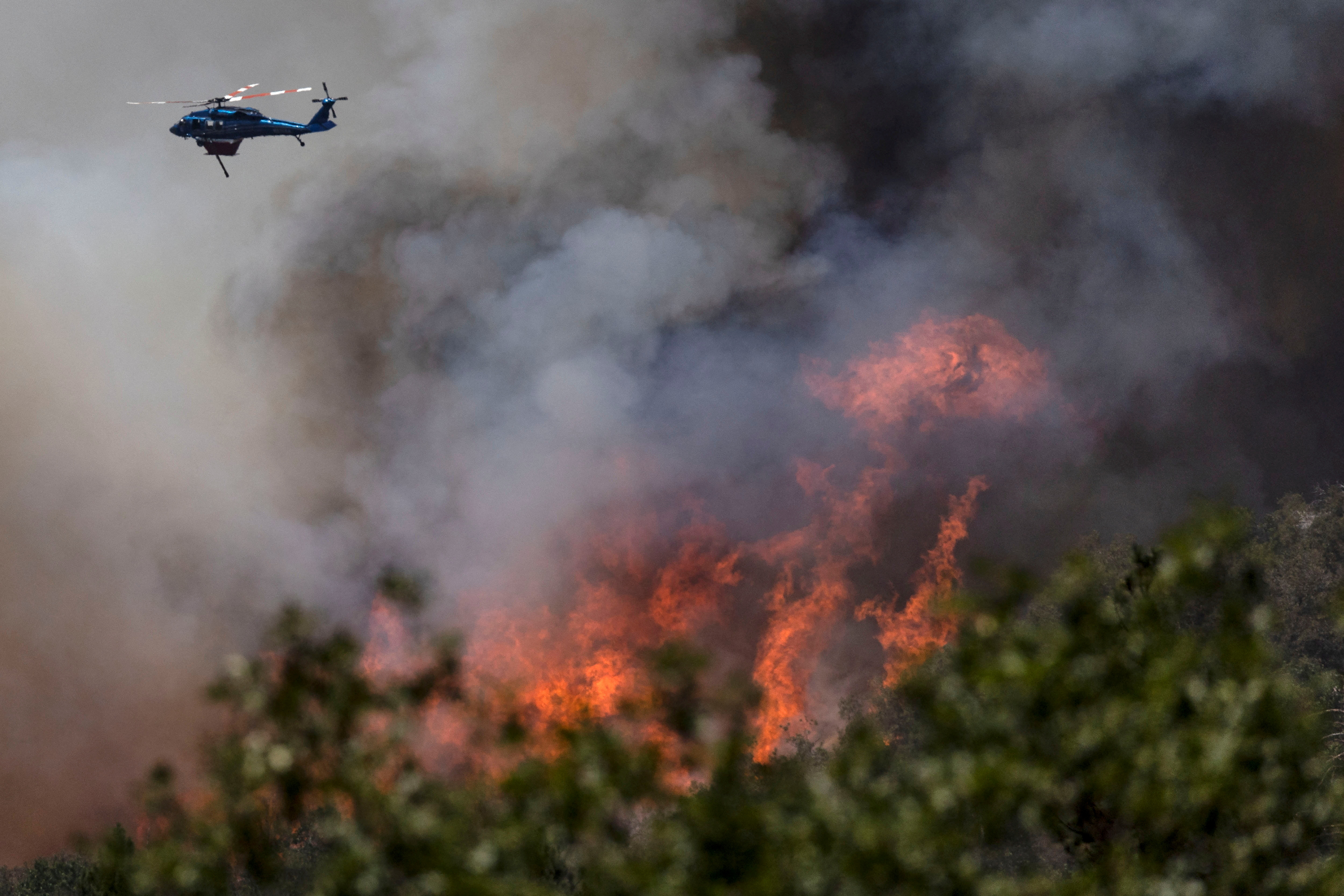 Oak Fire burns in California