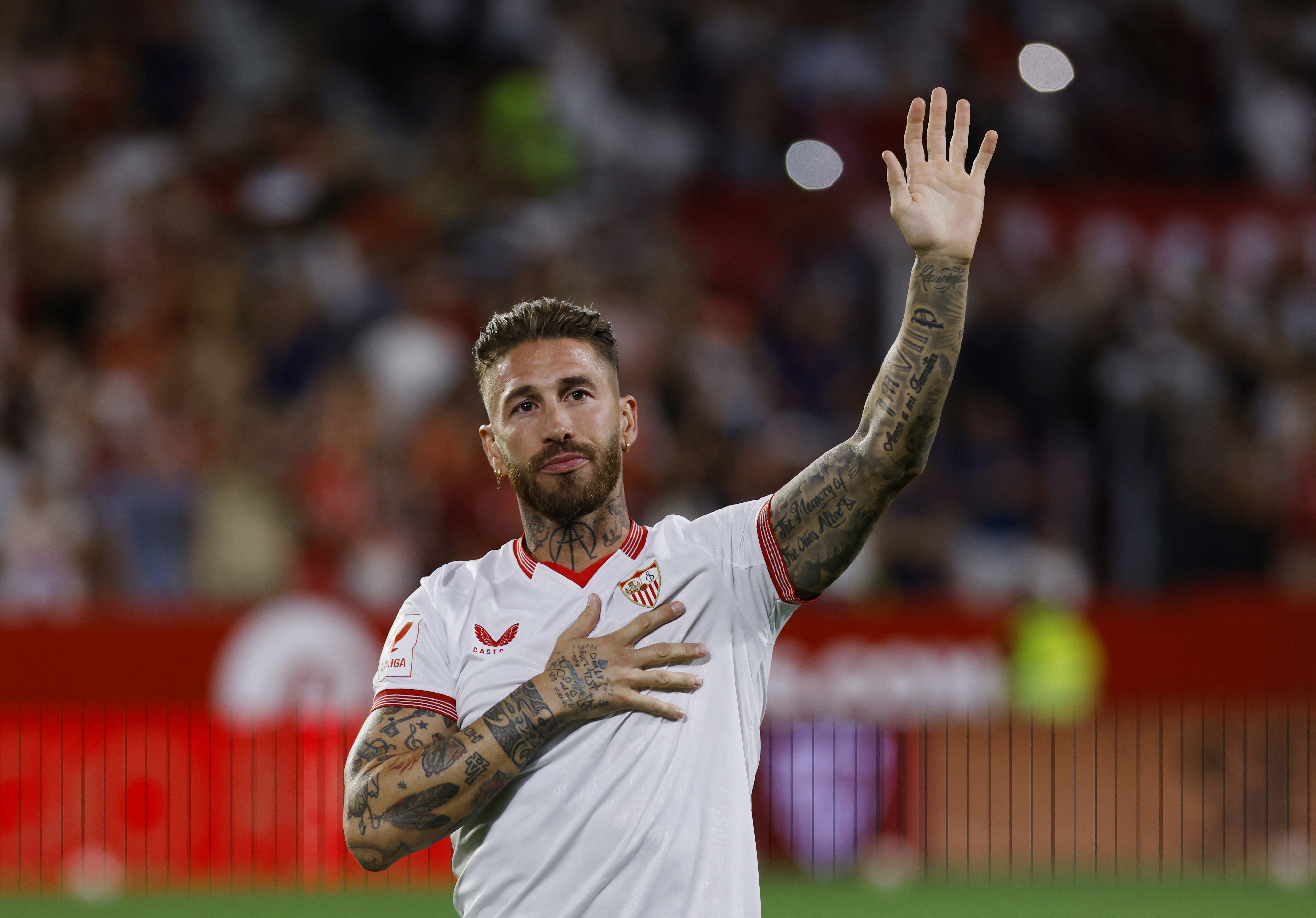 Sevilla president gets his wings at Ramos presentation | Reuters