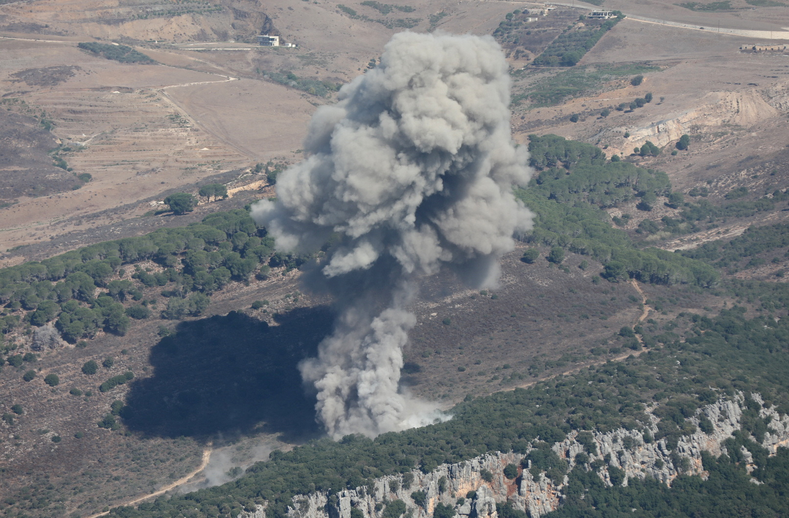 Smoke billows over southern Lebanon