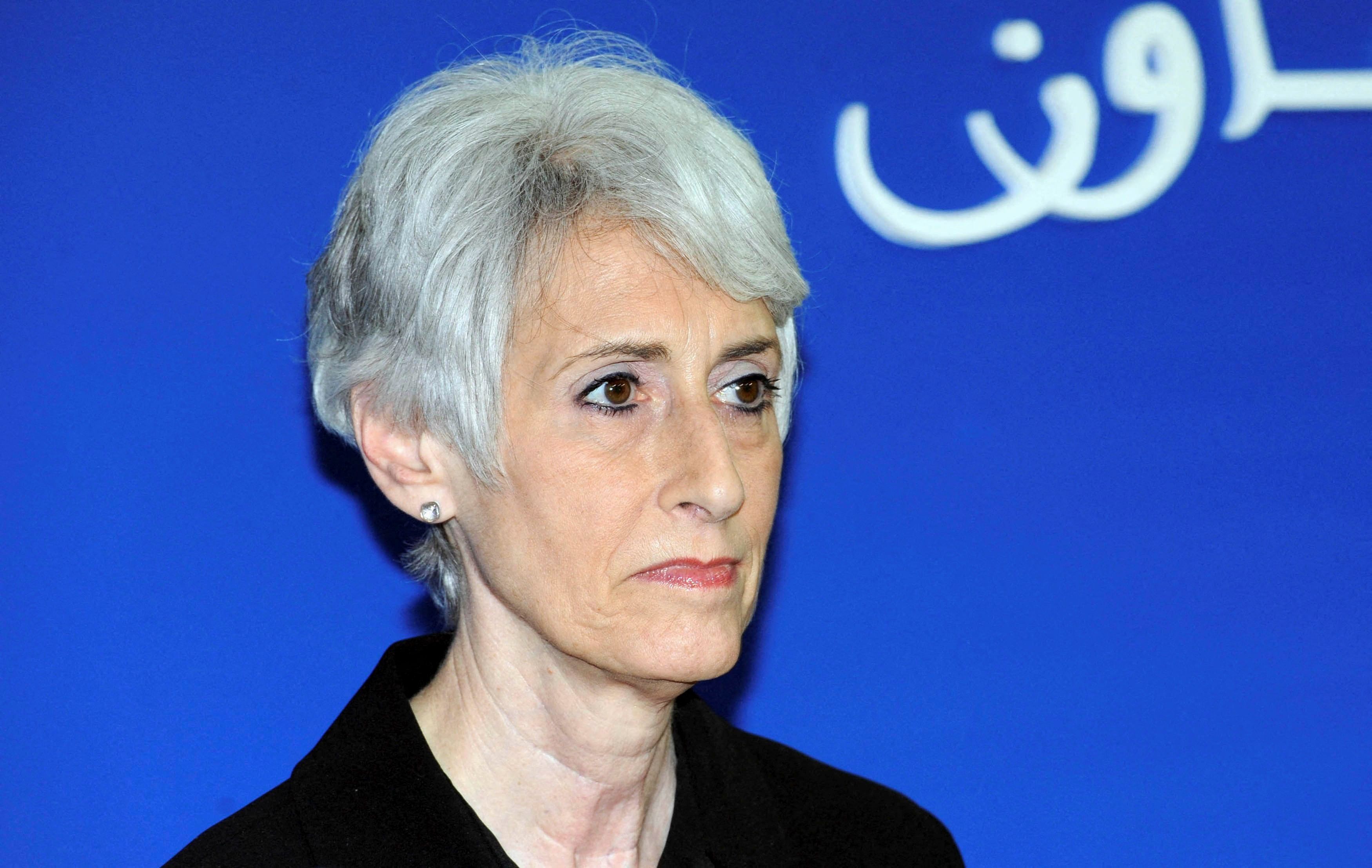 U.S. Under Secretary of State for Political Affairs Wendy Sherman attends a news conference in Rabat