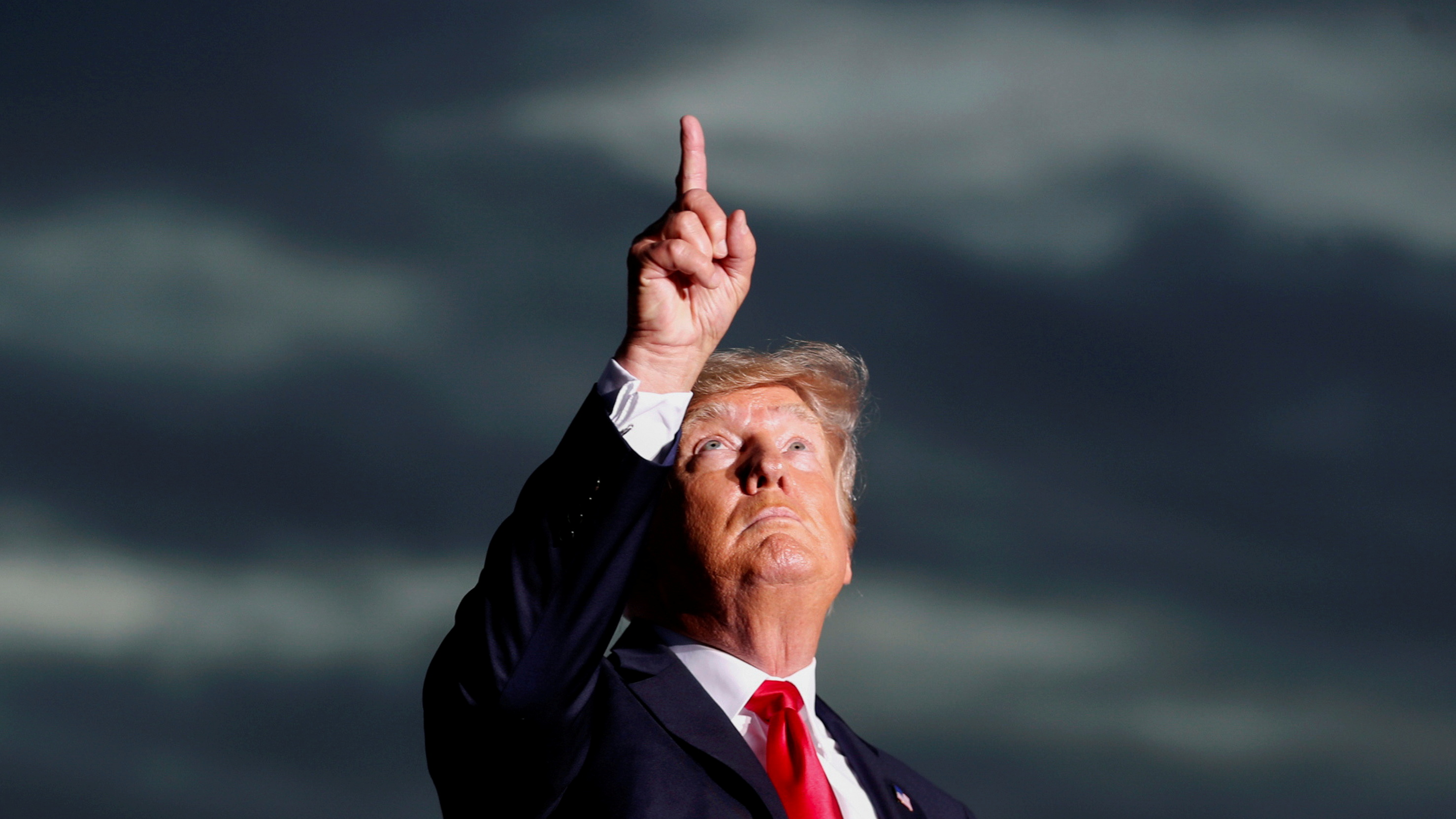 Former President Donald Trump gestures while speaking to his supporters during the Save America Rally at the Sarasota Fairgrounds in Sarasota, Florida, U.S. July 3, 2021. REUTERS/Octavio Jones