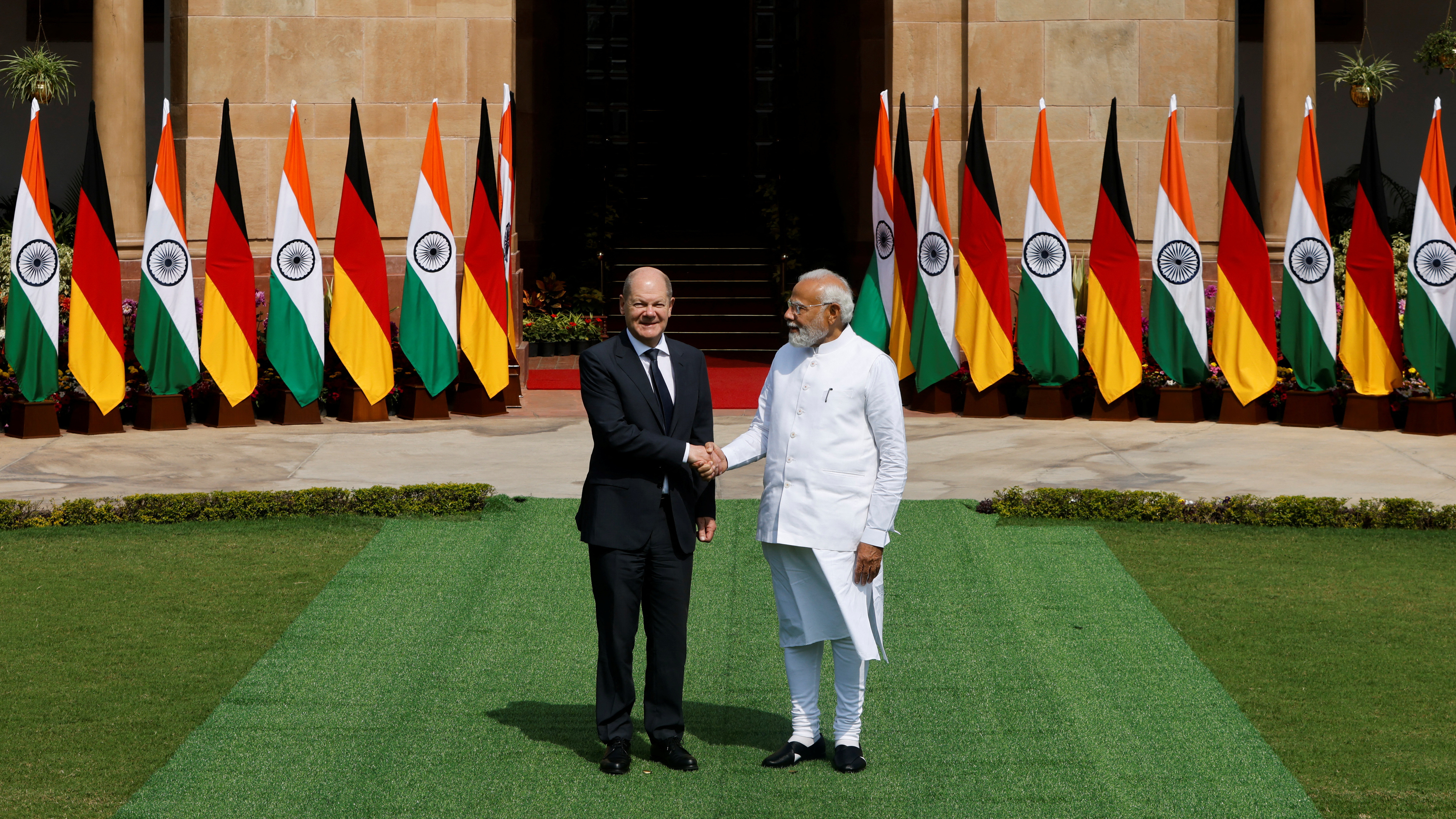 German Chancellor Olaf Scholz visits New Delhi
