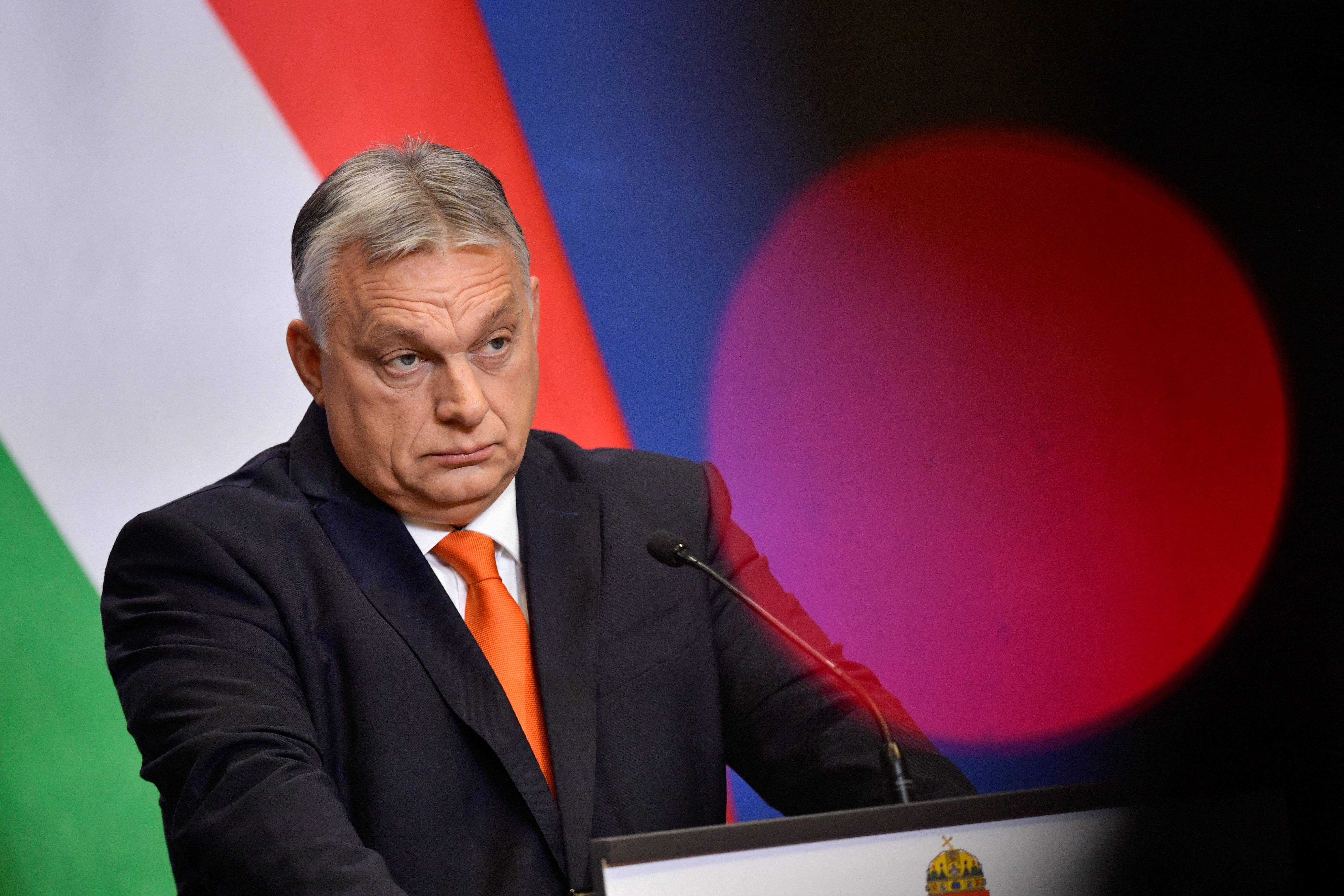 Hungary PM Orban holds international media briefing, in Budapest