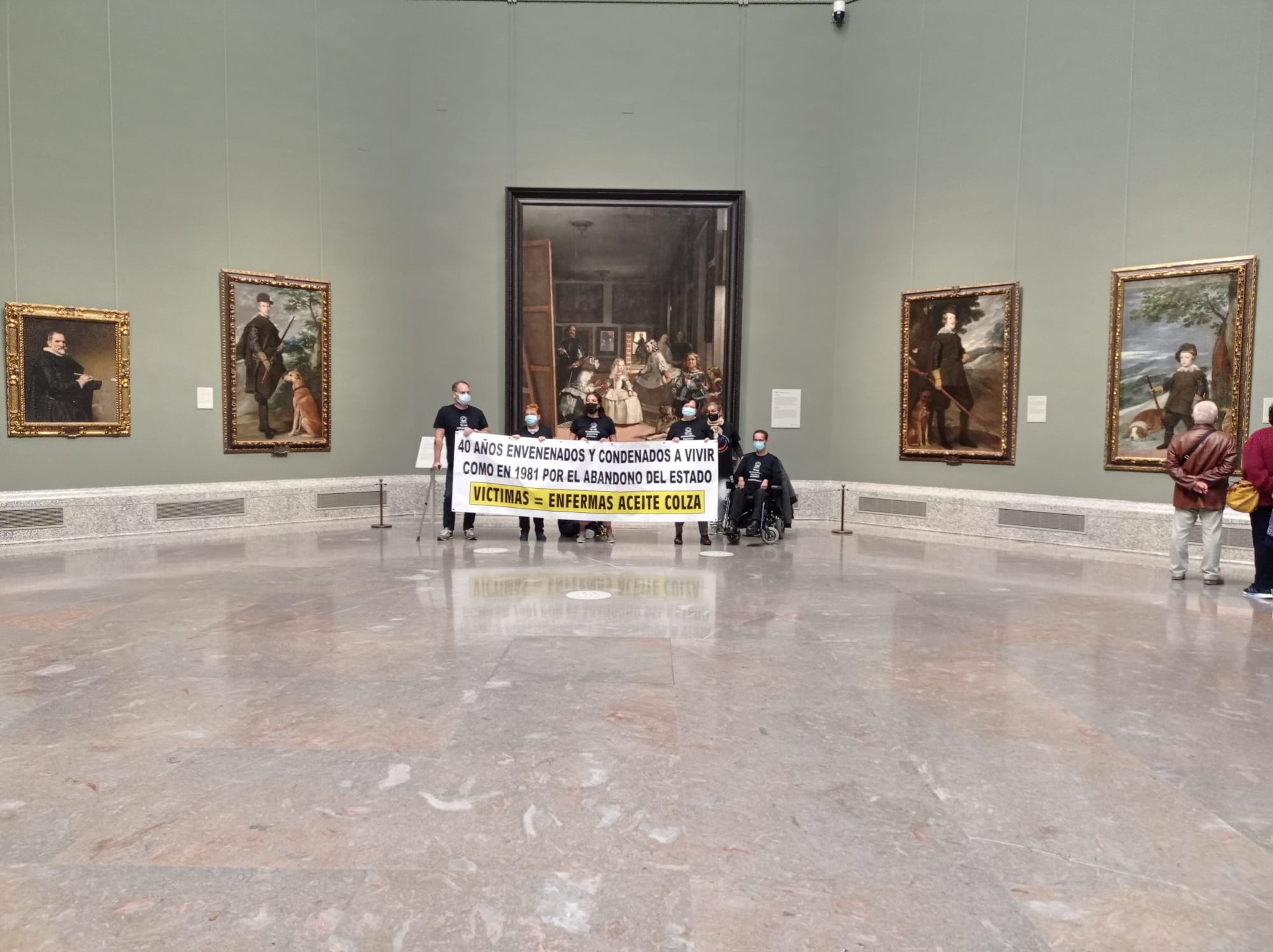 Spanish mass poisoning survivors occupy El Prado museum in Madrid