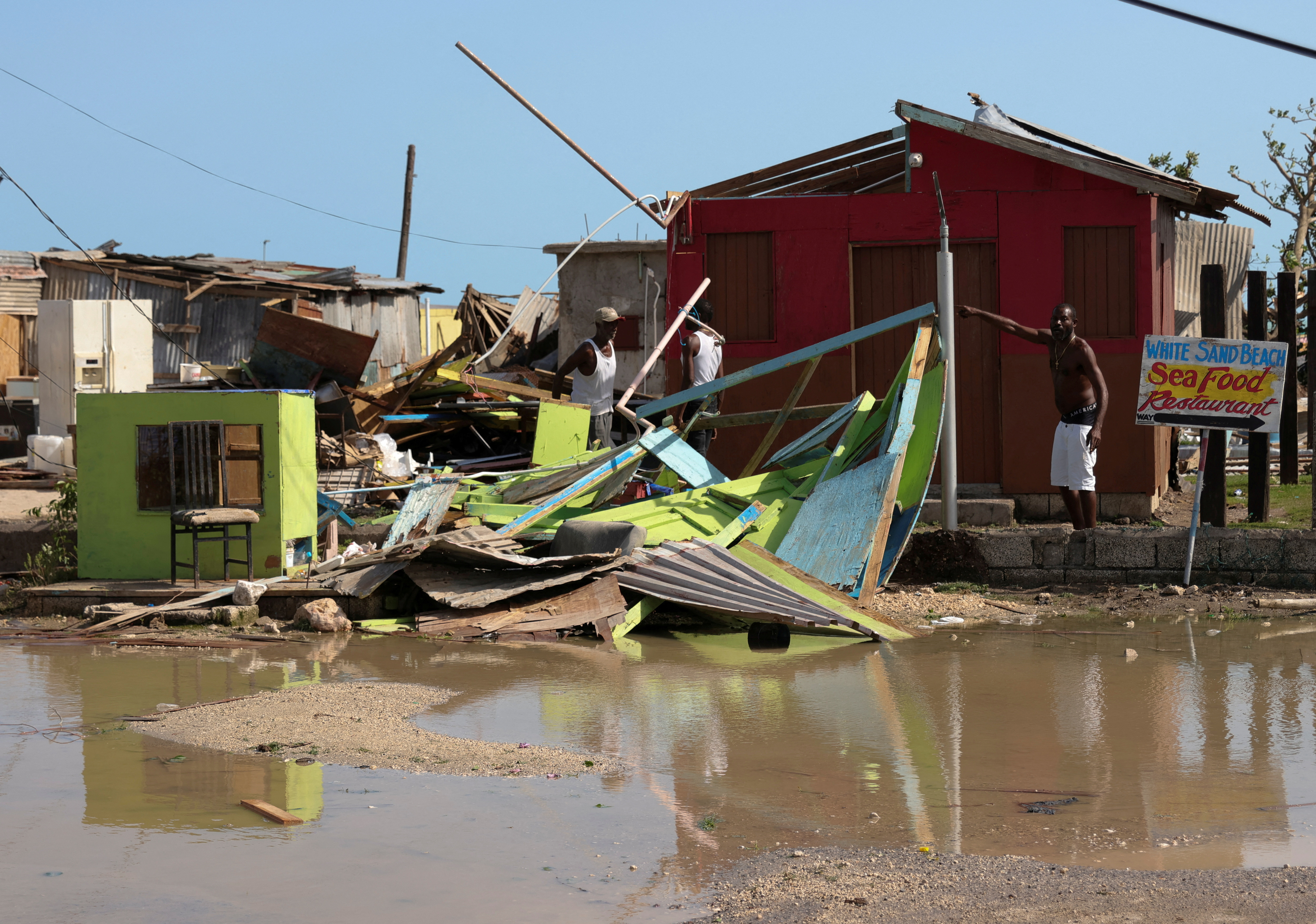 Aftermath of Hurricane Beryl in Jamaica