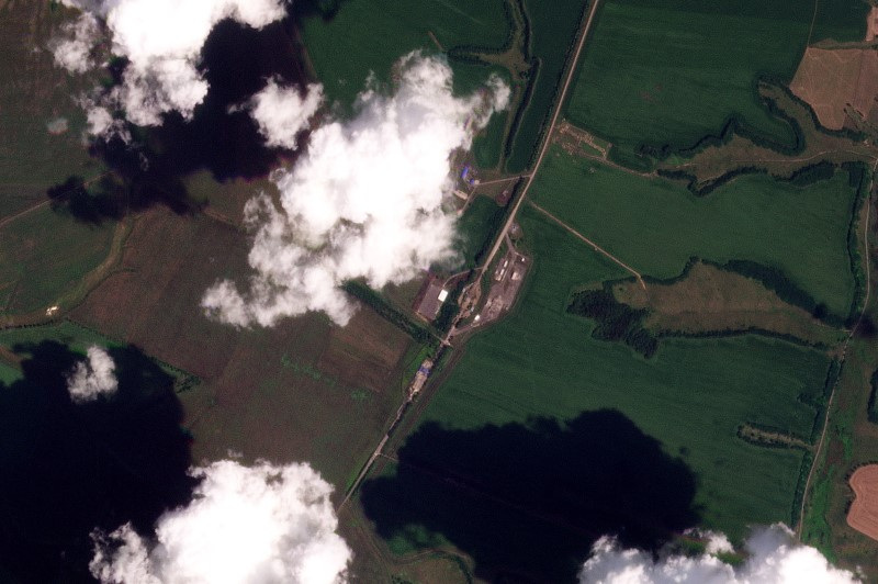 Satellite image shows damaged Sudzha border crossing in Oleshnya, Kursk Region