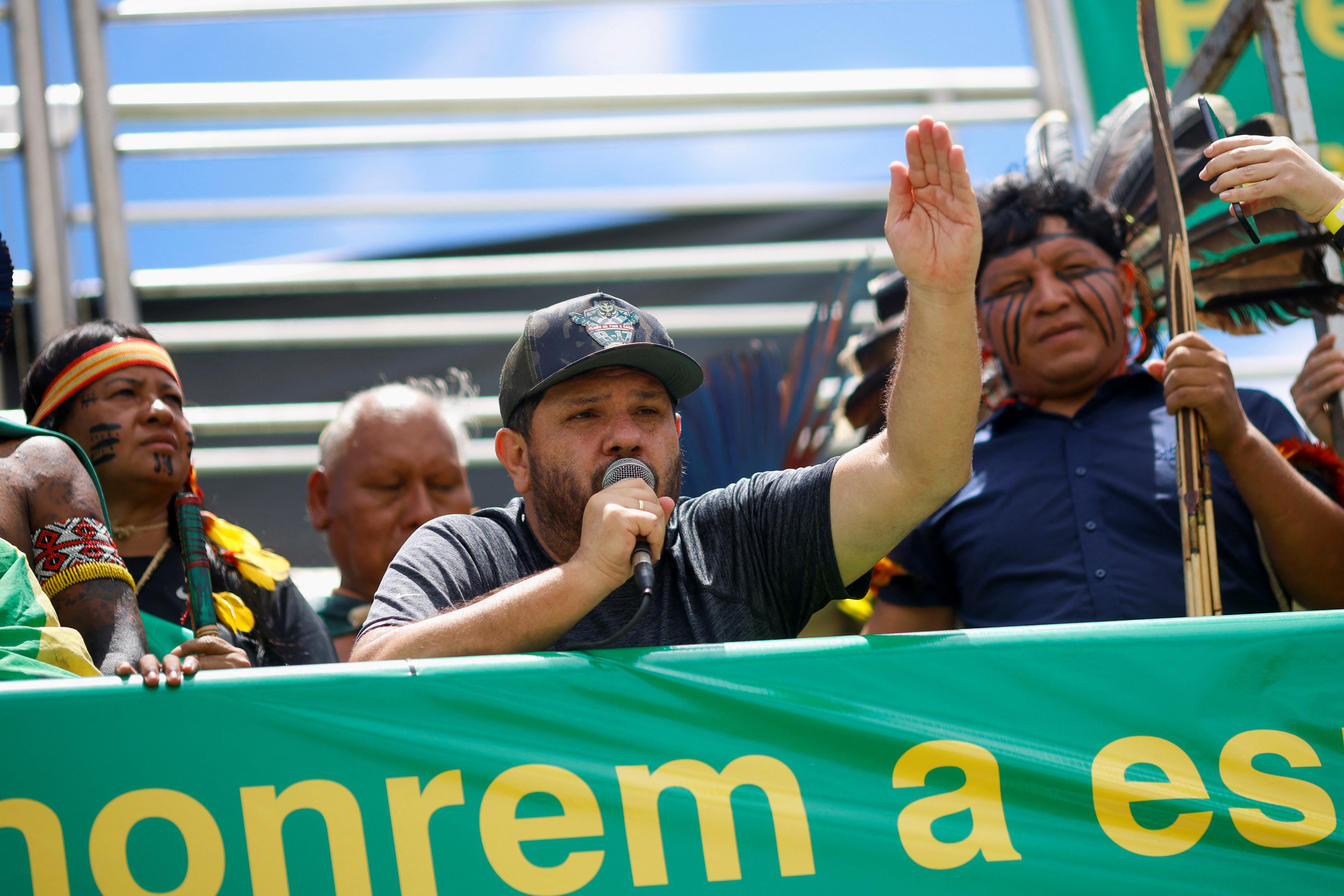 Supporters of Brazil's President Bolsonaro take part in a protest against President-elect Luiz Inacio Lula da Silva in Brasilia