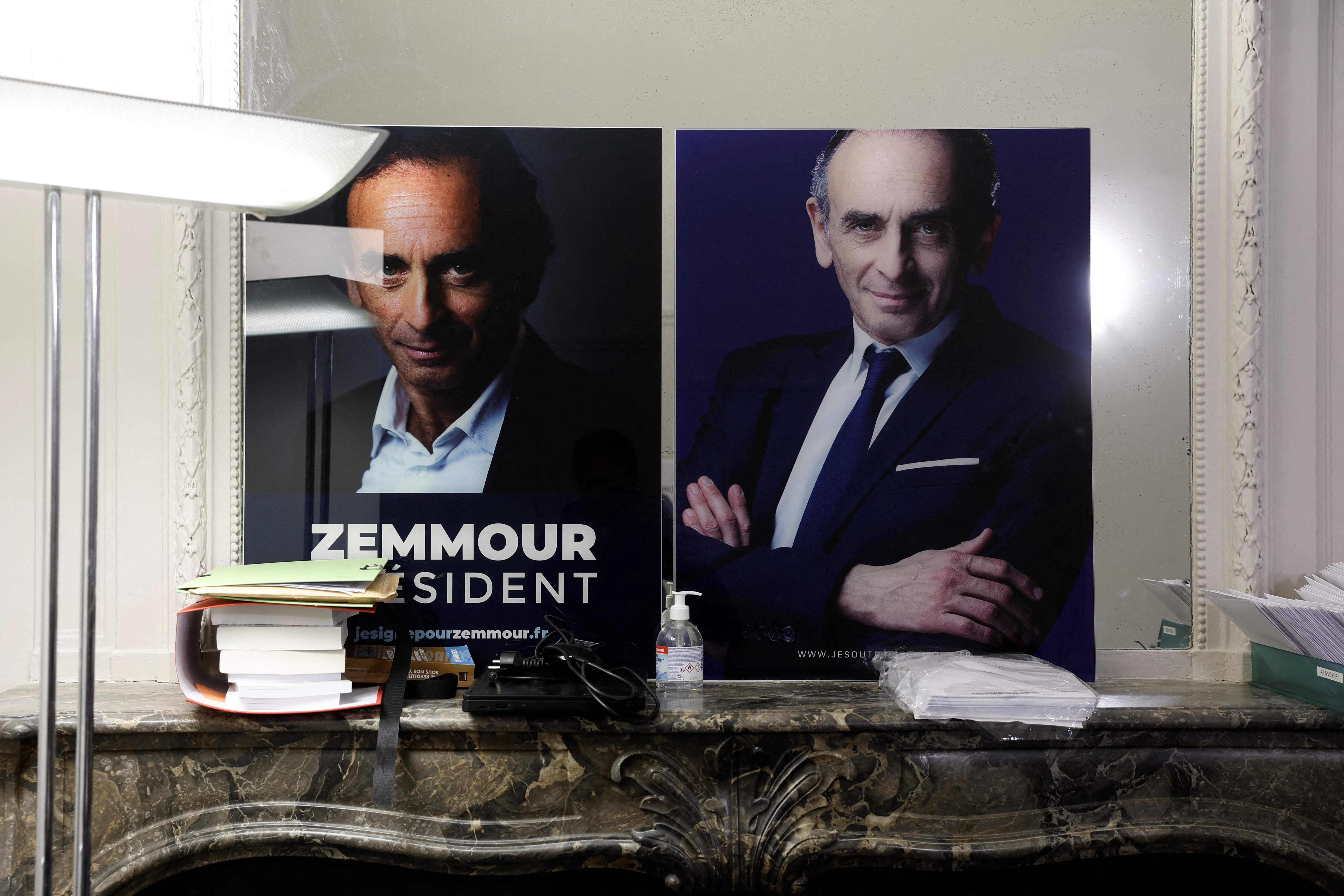 Campaign headquarters of French far-right presidential candidate Eric Zemmour in Paris