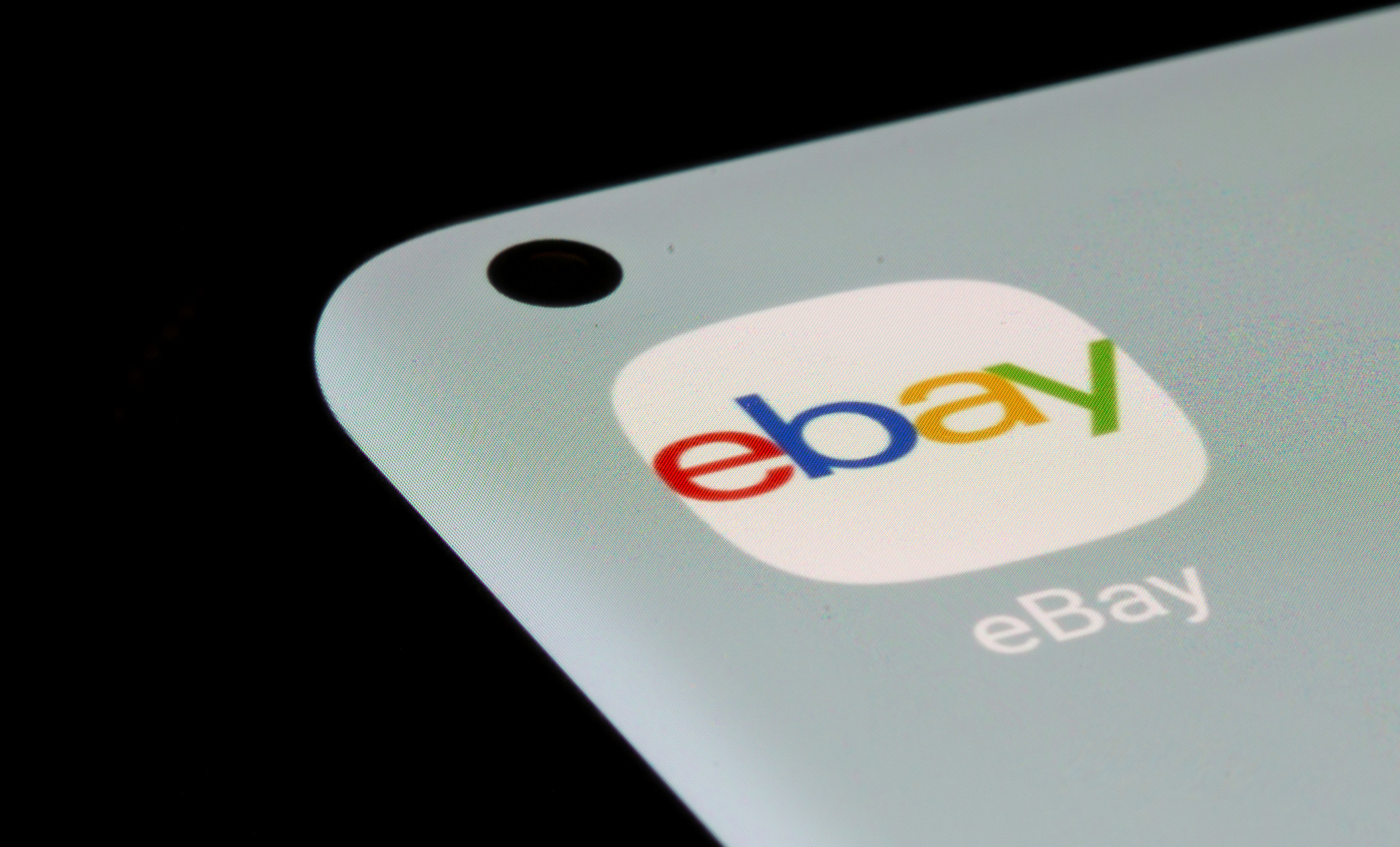 The eBay app is seen on a smartphone in this illustration taken