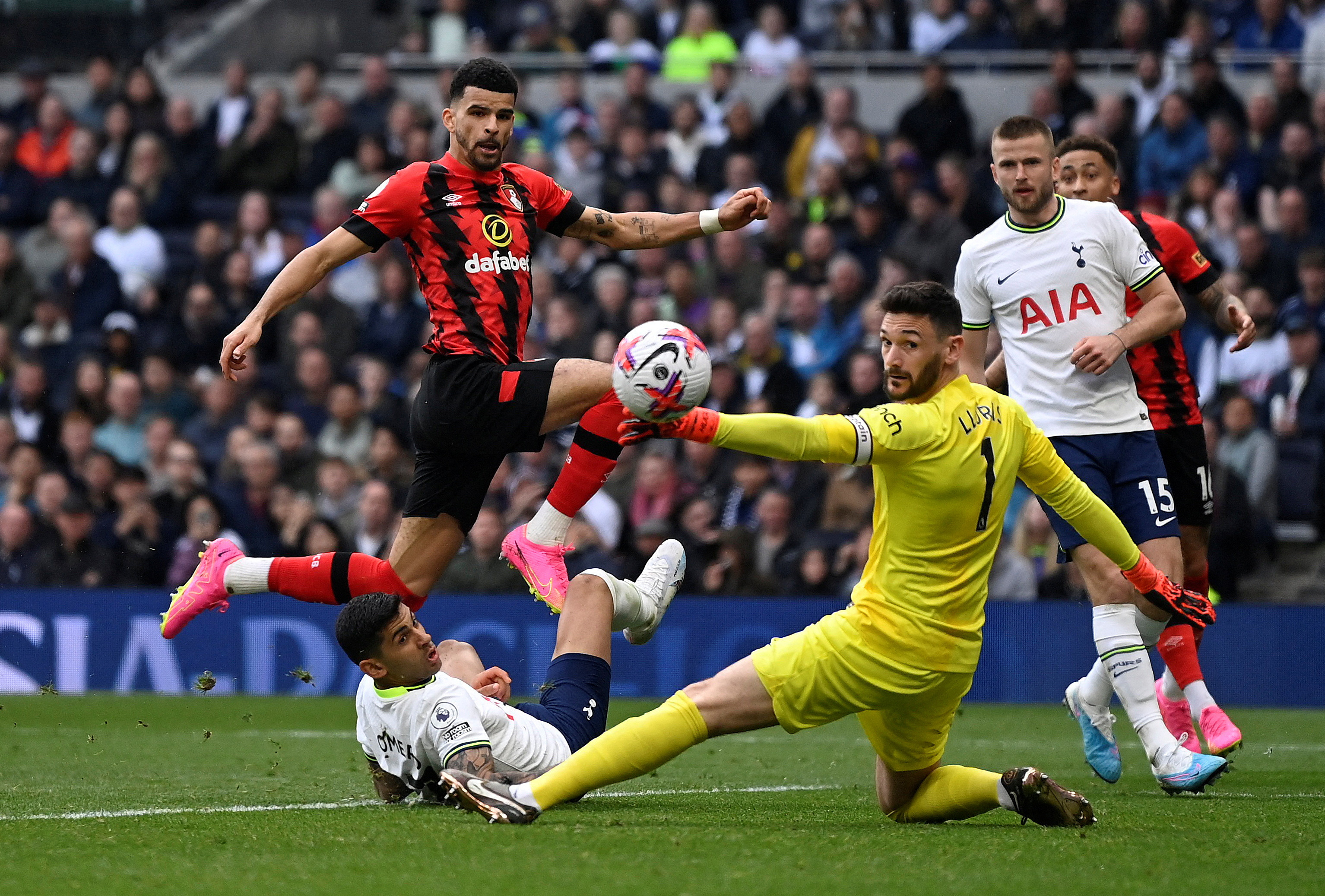 Spurs' Danjuma reacts after scoring against former club AFC