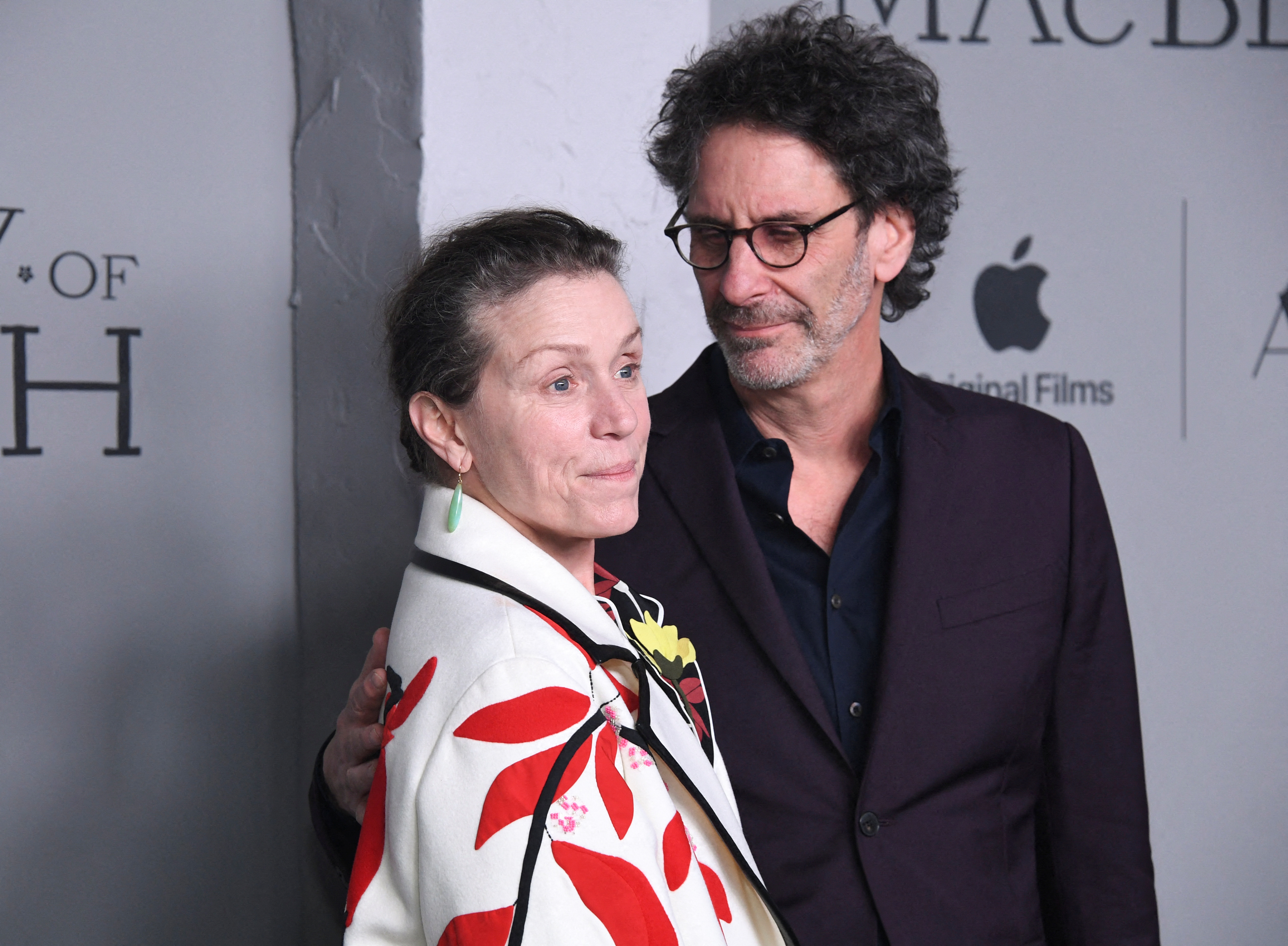 Cast member Frances McDormand and director Joel Coen attend the premiere for the film The Tragedy of Macbeth in Los Angeles, California, U.S., December 16, 2021. REUTERS/Phil McCarten