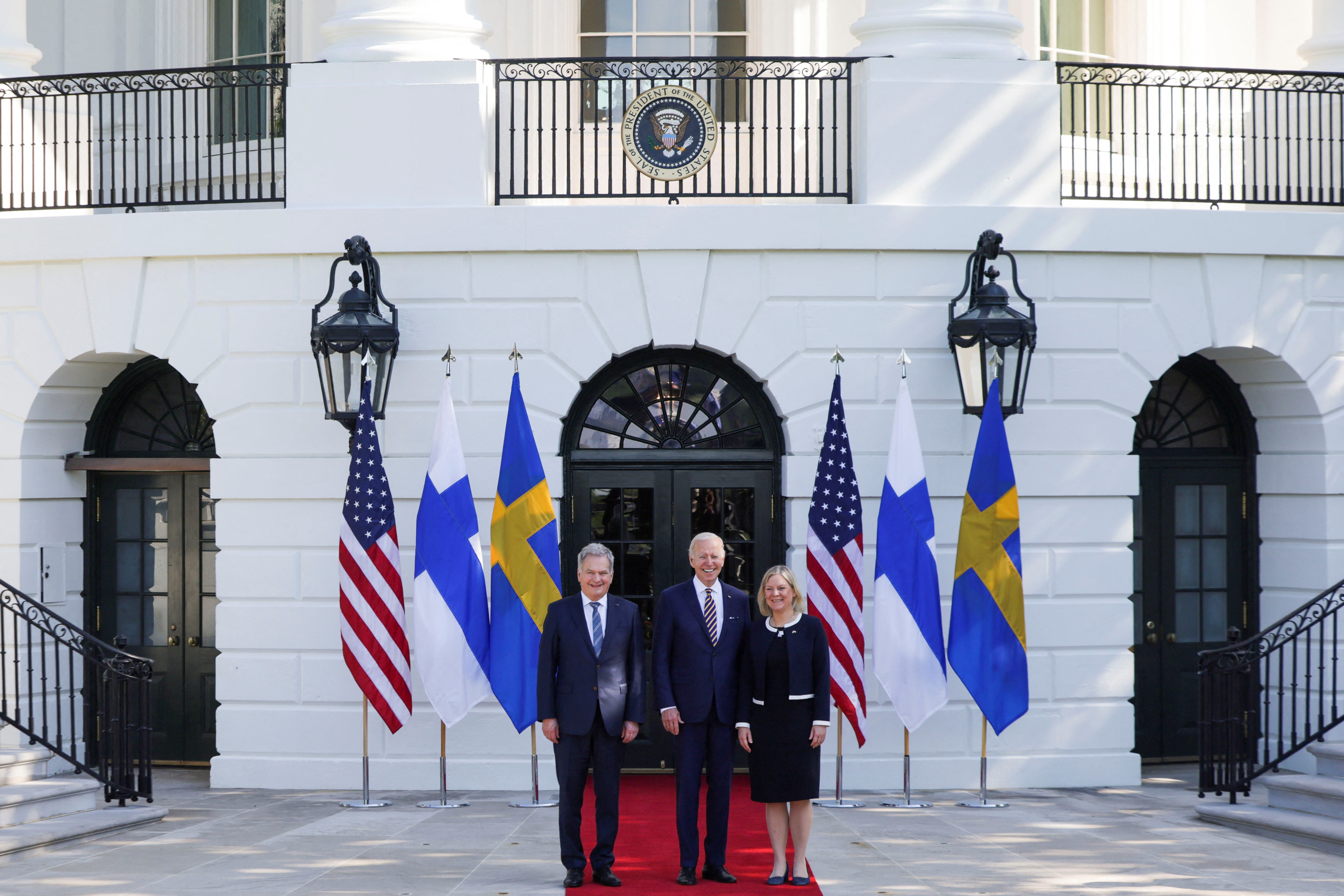 U.S. President Biden meets with Sweden's Prime Minister Andersson and Finland's President Niinisto in Washington