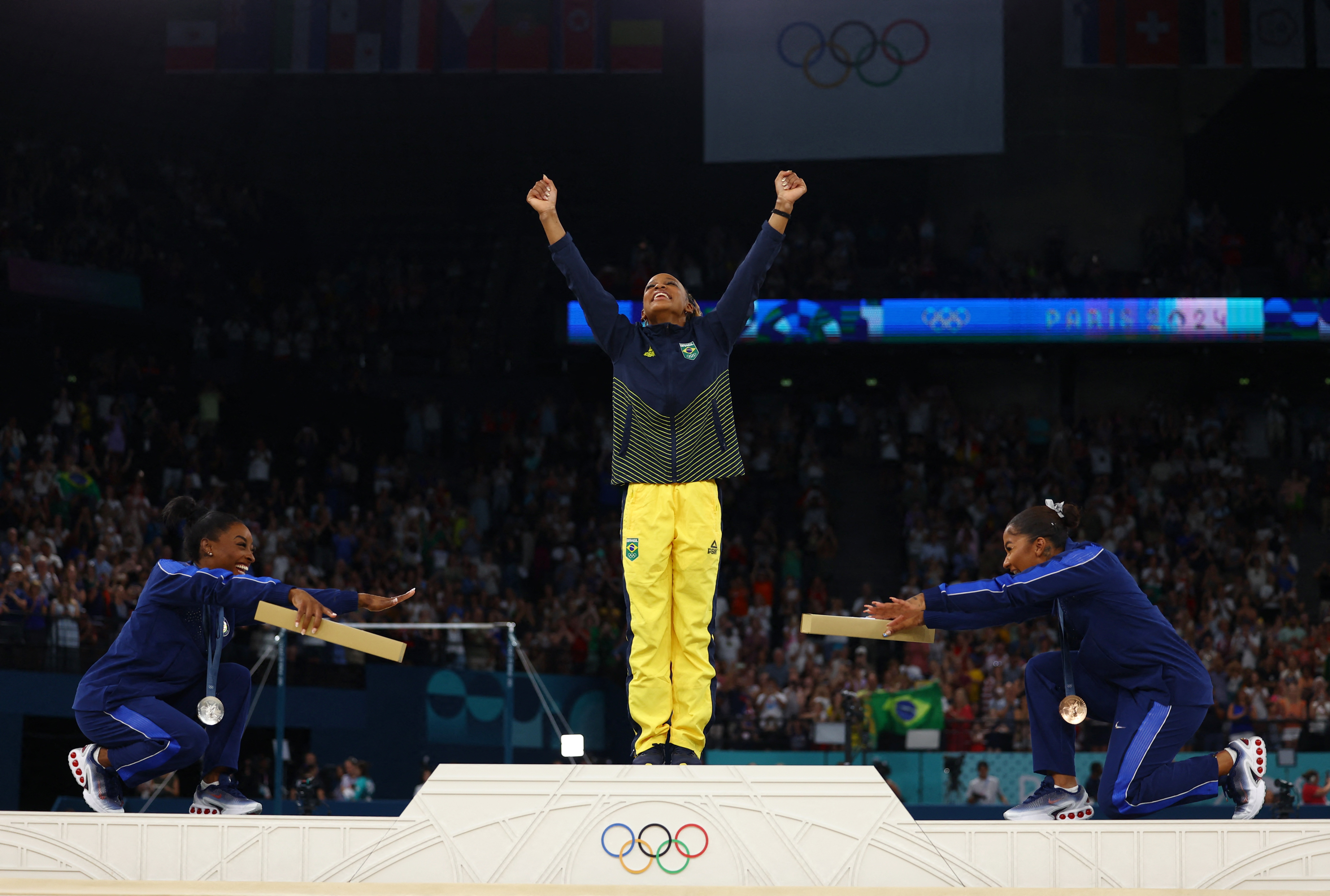 Artistic Gymnastics - Women's Floor Exercise Victory Ceremony