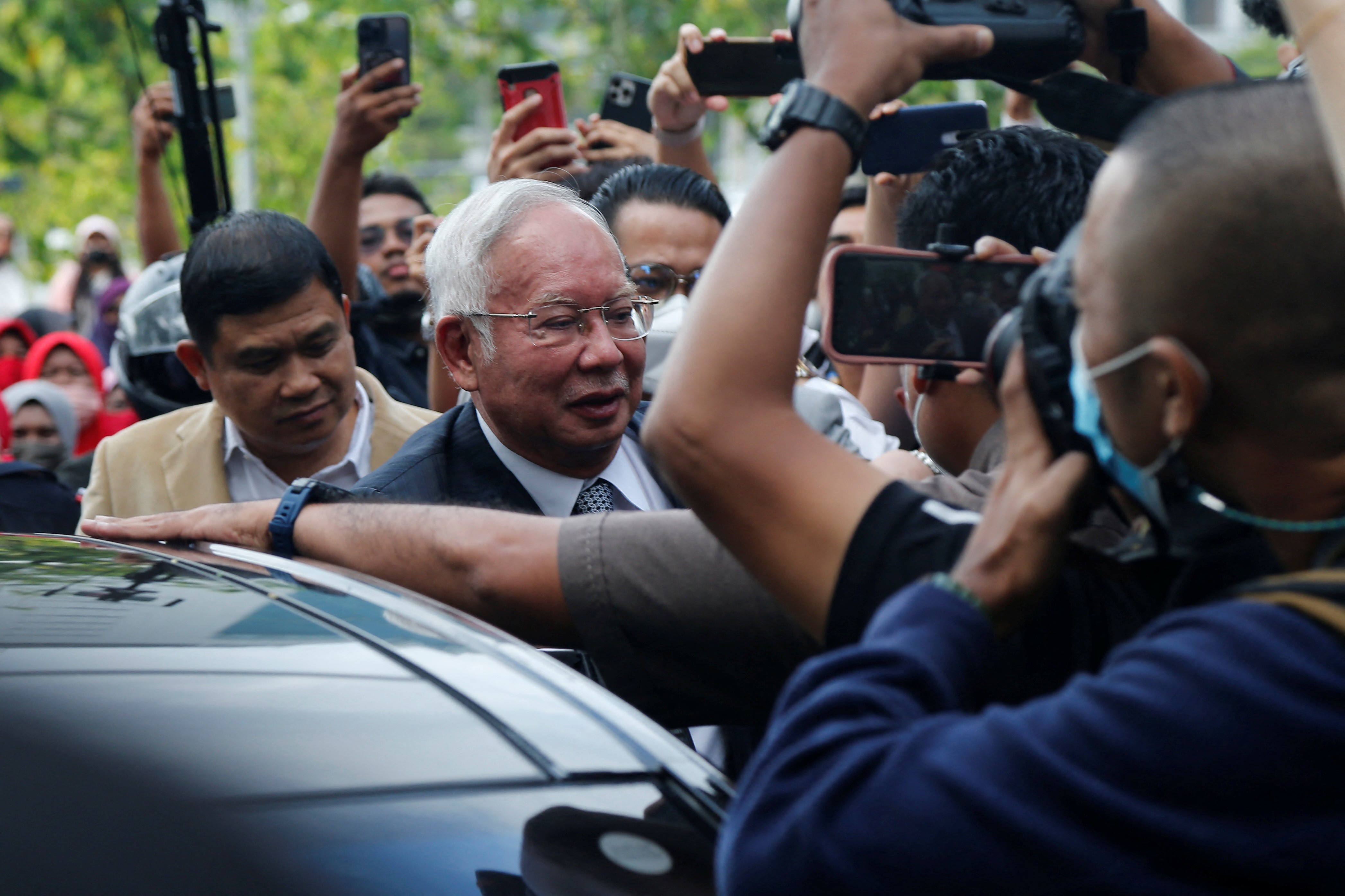 Former Malaysian Prime Minister Najib Razak arrives at the Federal Court, in Putrajaya