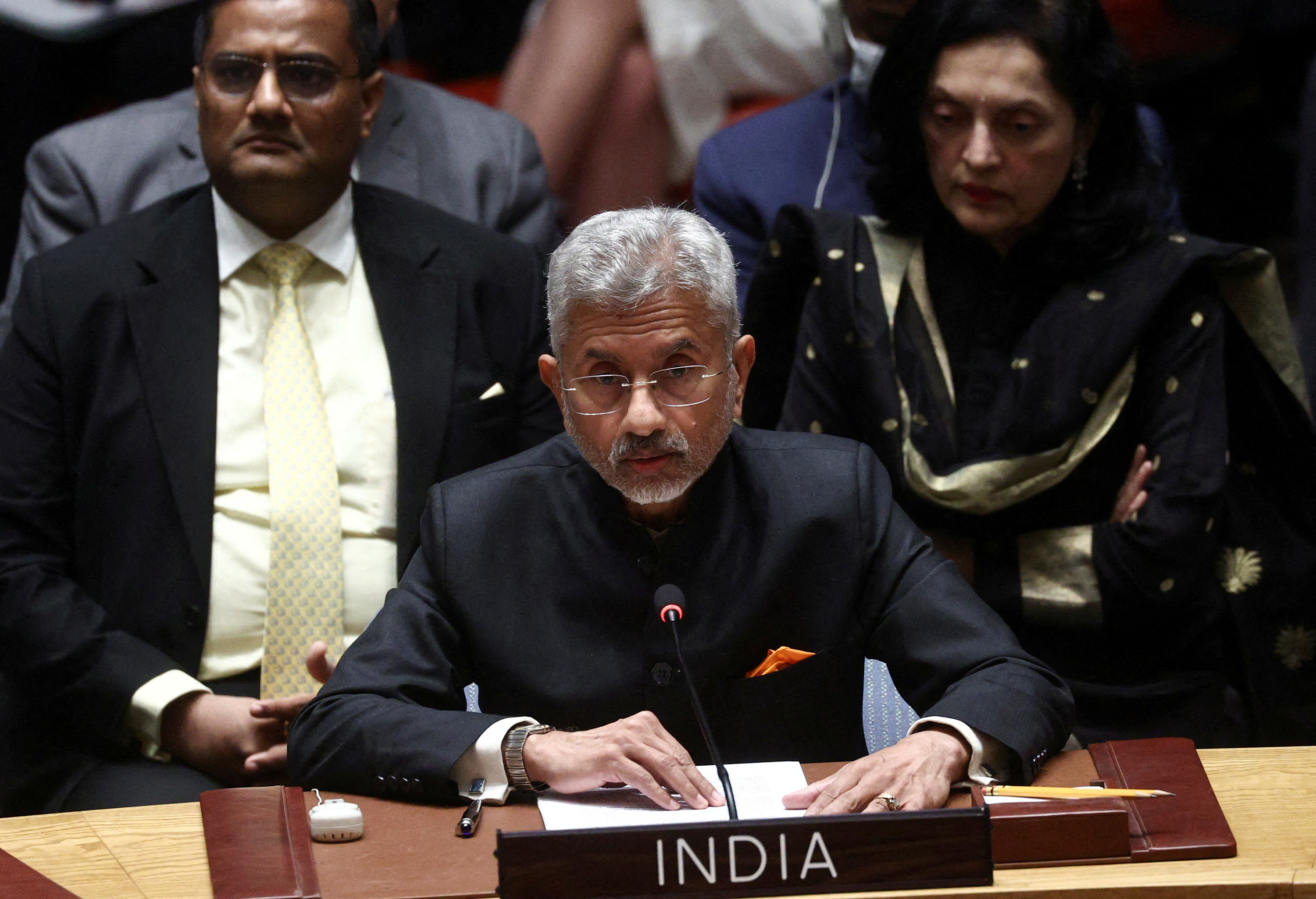 Indian External Affairs Minister Dr. S. Jaishankar attends a meeting of the United Nations Security Council