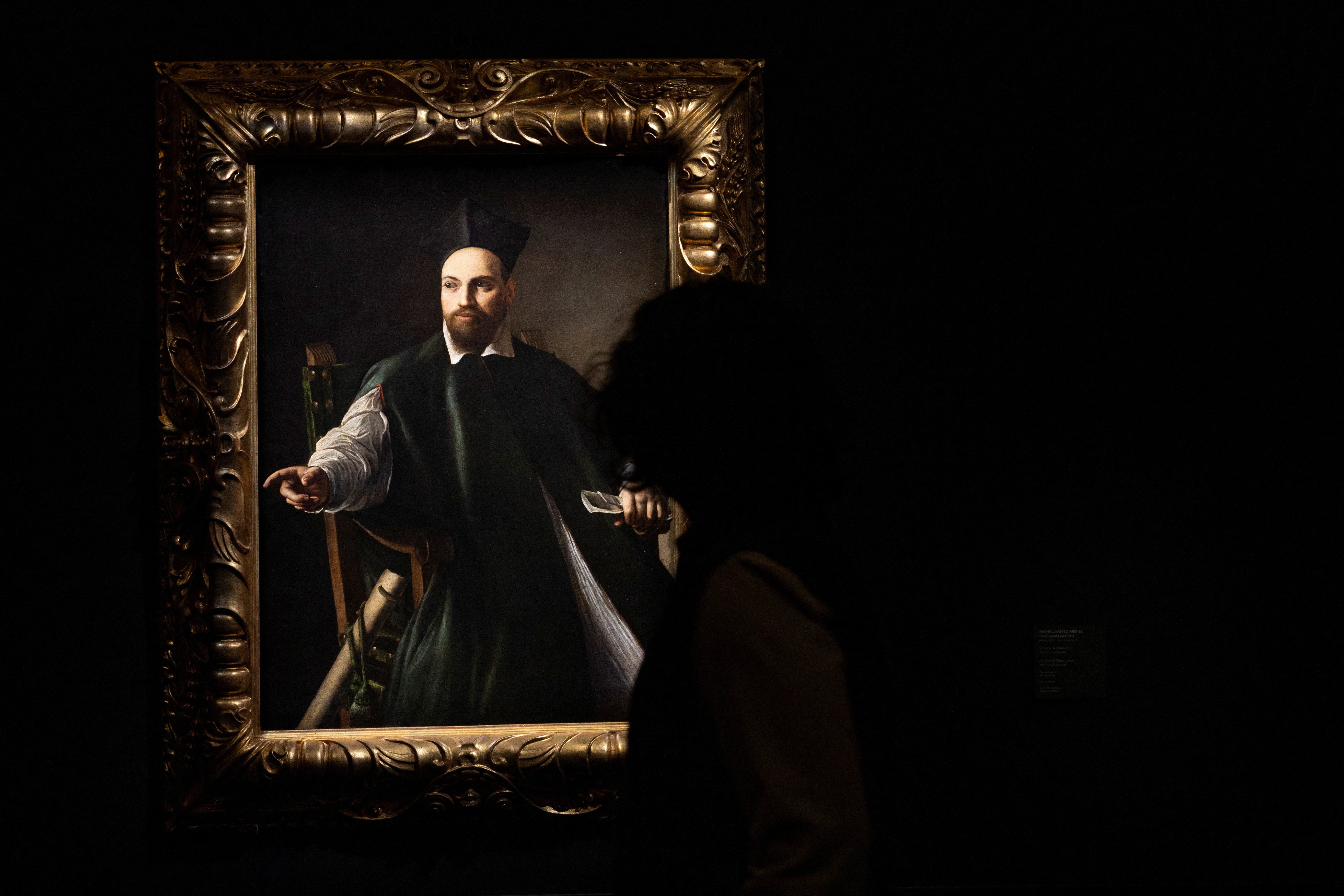 Caravaggio's portrait of Maffeo Barberini on public display for the first time