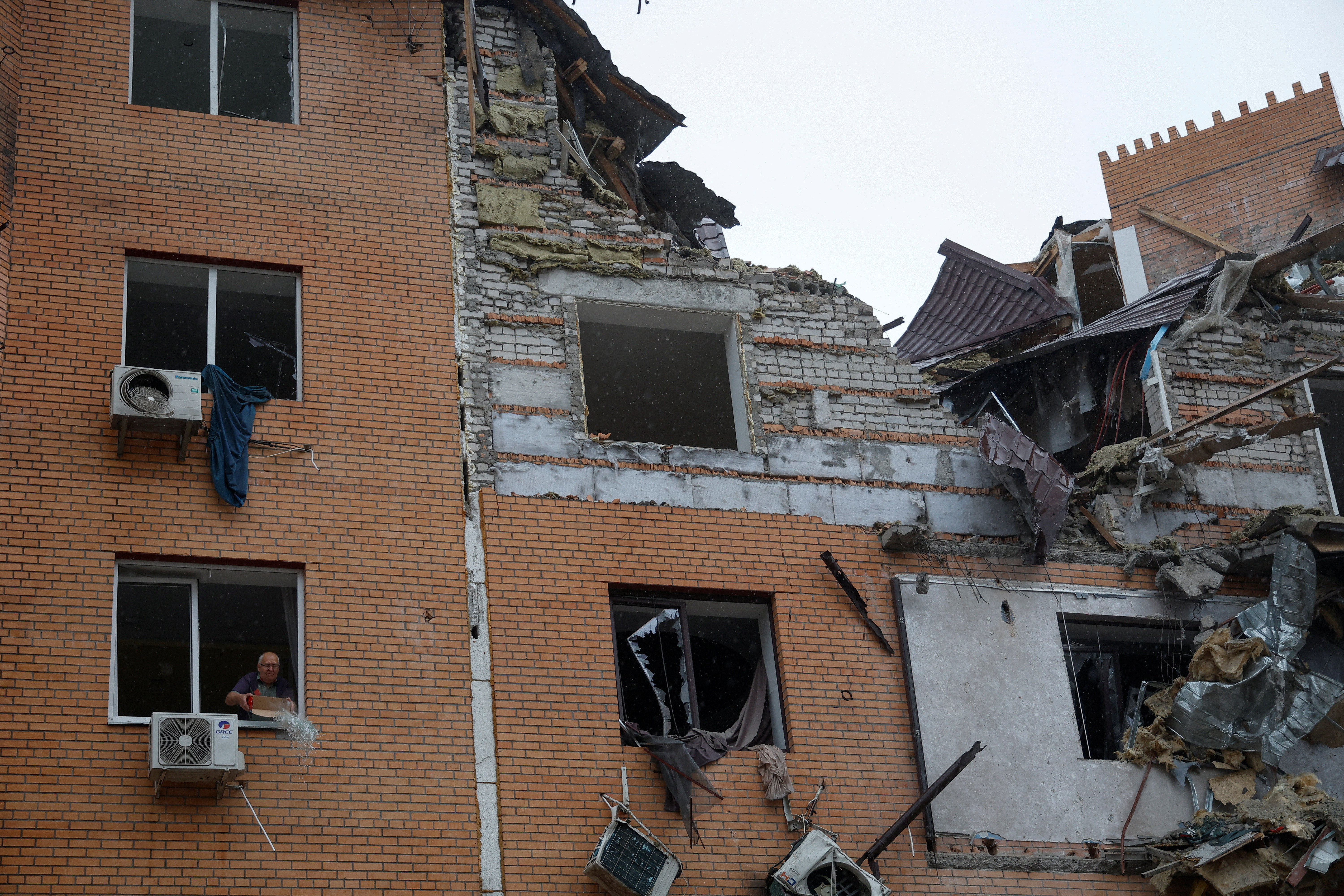 Aftermath of a Russian missile strike in Mykolaiv