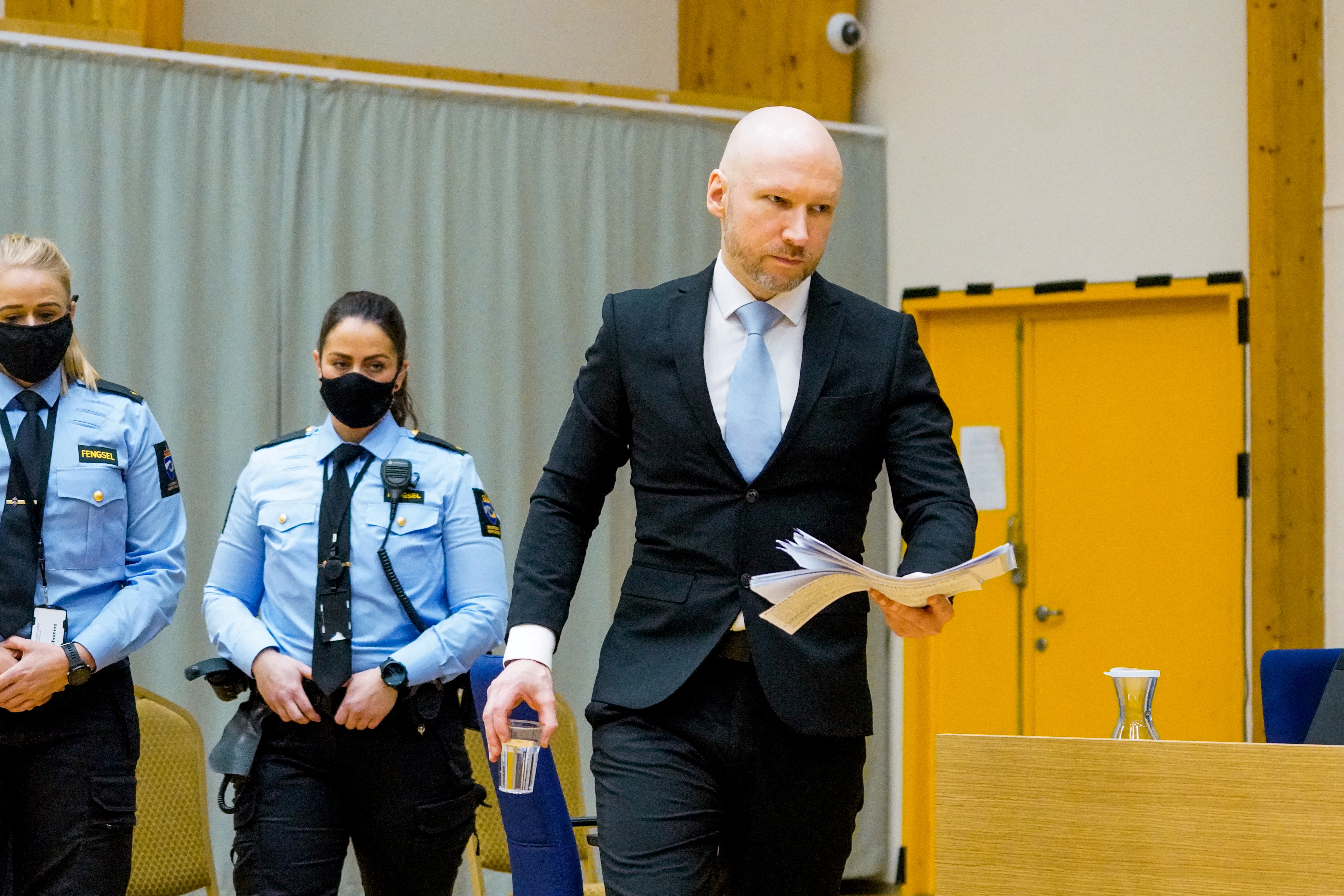 Court hearing for mass killer Anders Behring Breivik's parole request