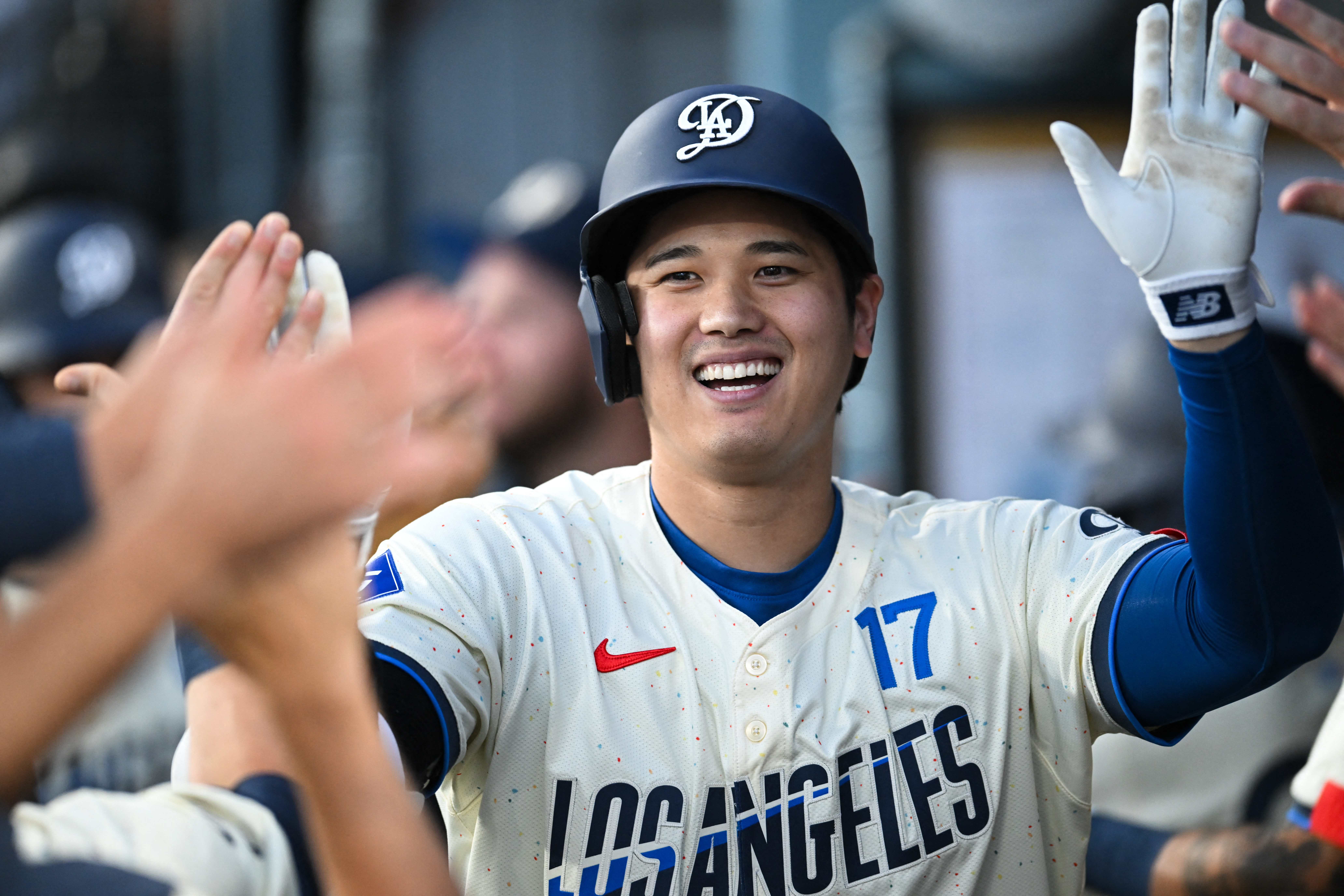 大谷翔平 MLB エンゼルス ノベルティ 顔総柄 メジャーリーグ 野球